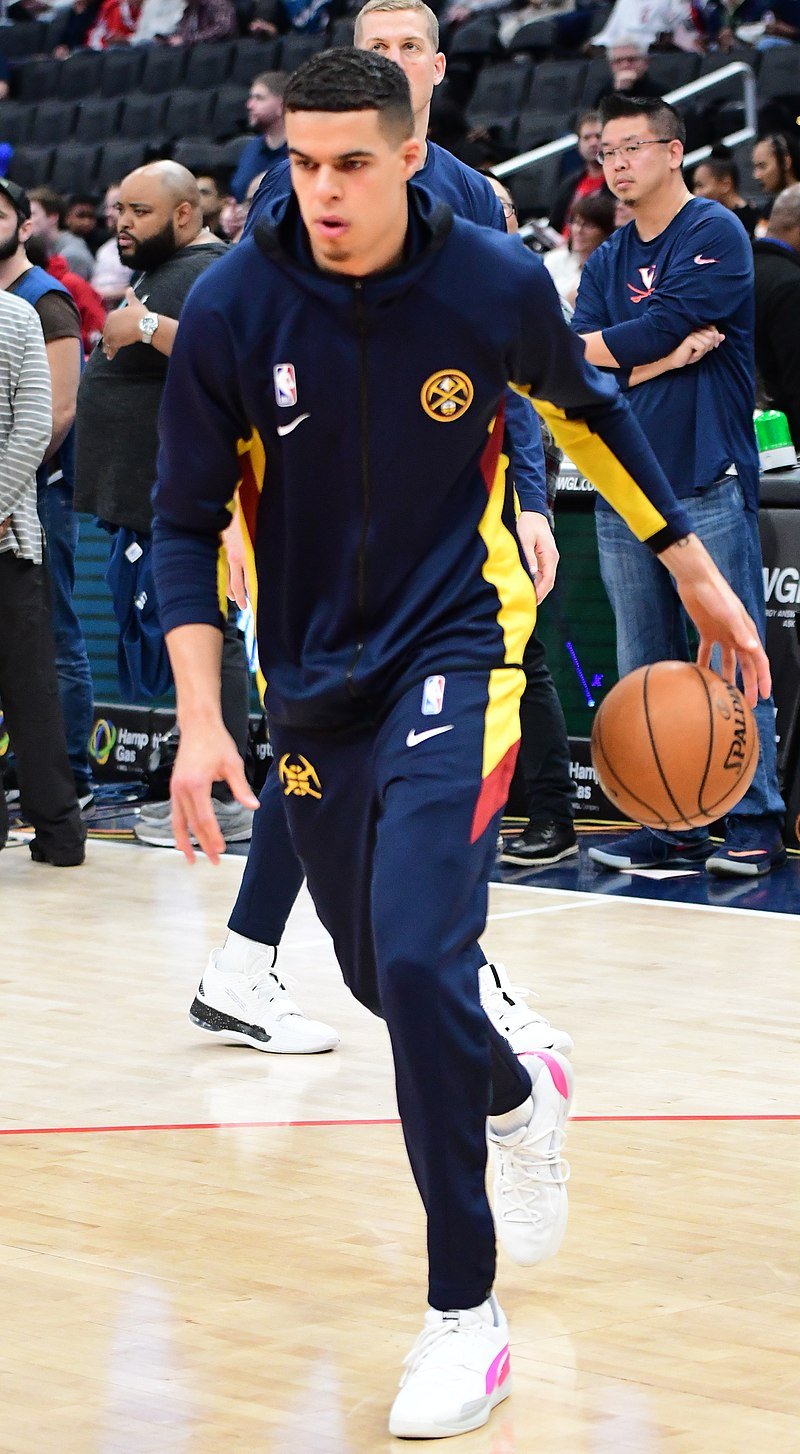 Michael Porter Jr playing for the Denver Nuggets in 2020 | Source: Wikimedia Commons/ All-Pro Reels, Michael Porter Nuggets (cropped), CC BY-SA 2.0