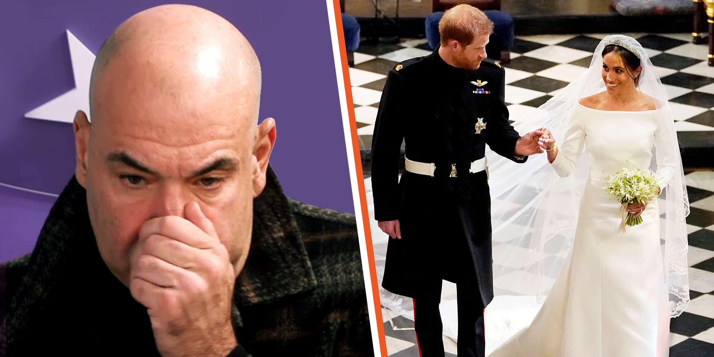 Rick Hoffman | Prince Harry and Meghan Markle | Source: Youtube.com/ChicksintheOffice | Getty Images