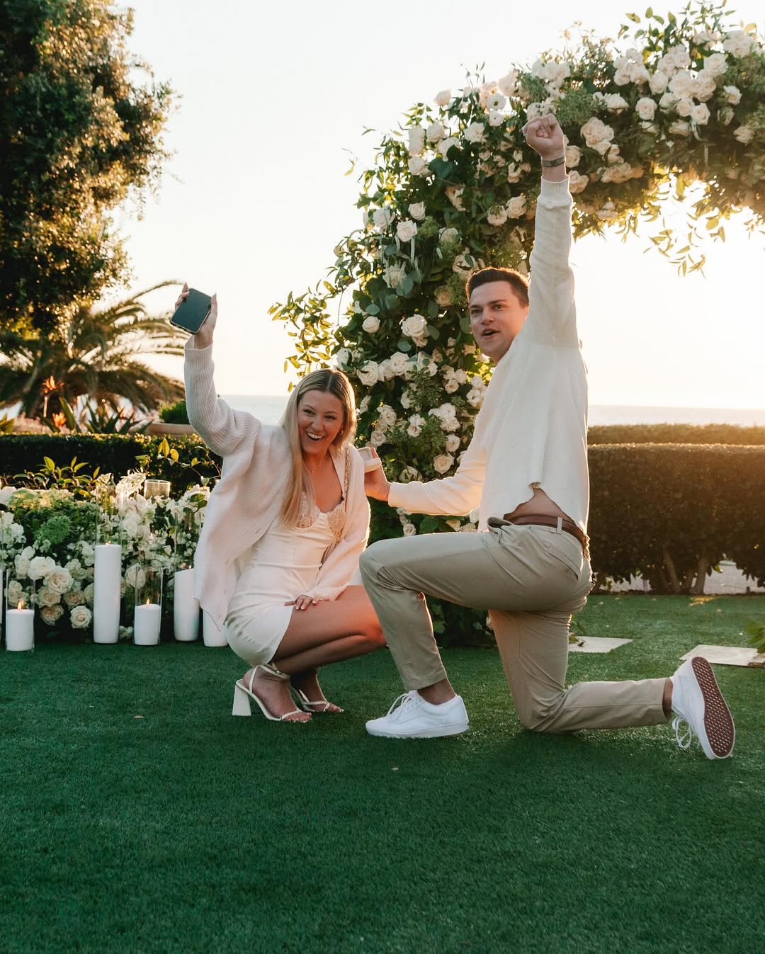 Tyler Farrar and Ava Sambora on the day of their engagement in February 2024. | Source: Instagram/heatherlocklear