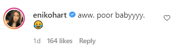 Eniko Hart's comment on Usher's goofy video with his daughter. | Photo: Instagram/Usher