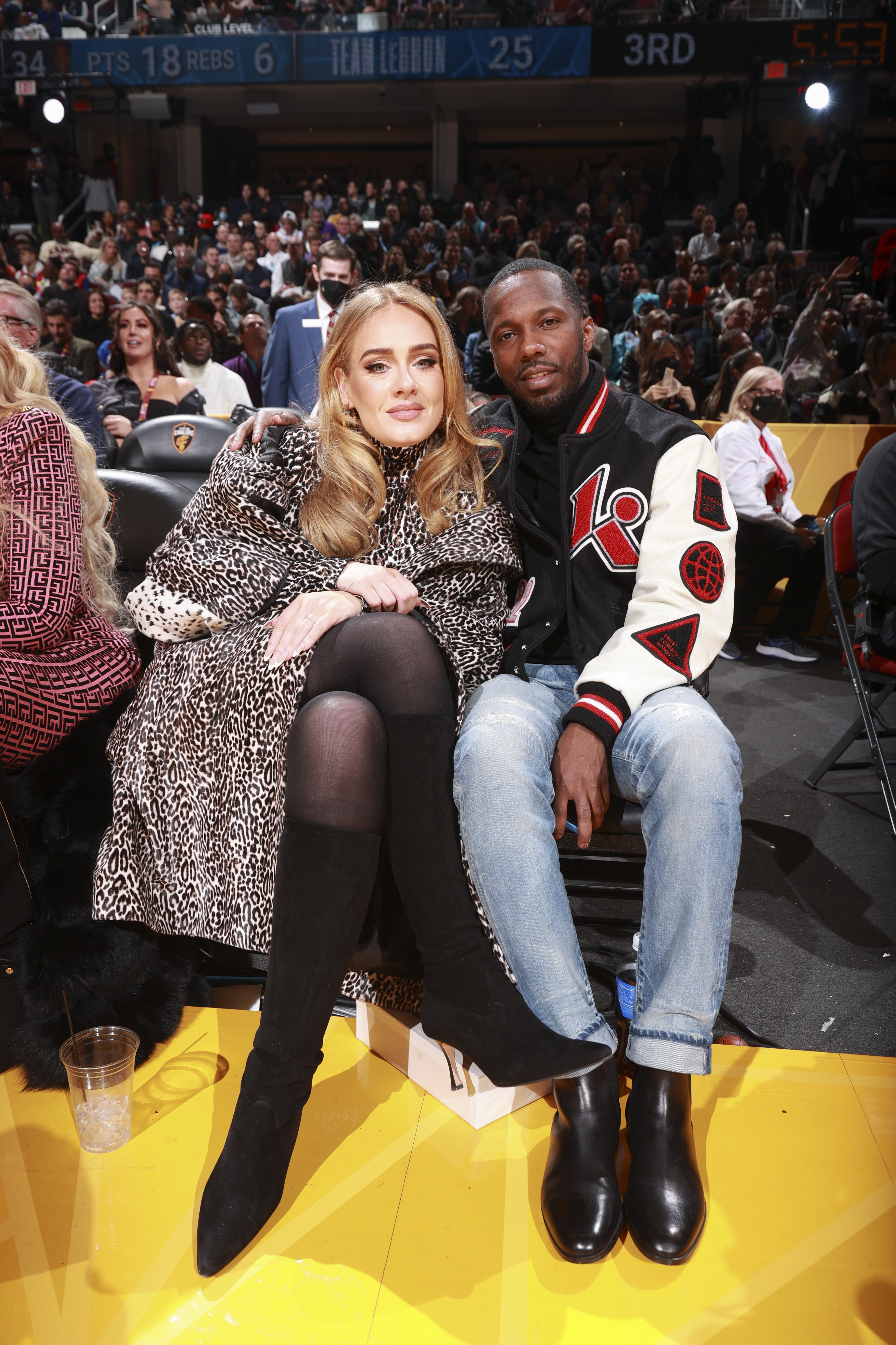 Adele and Rich Paul during the NBA All-Star Game in Cleveland, Ohio on February 20, 2022 | Source: Getty Images