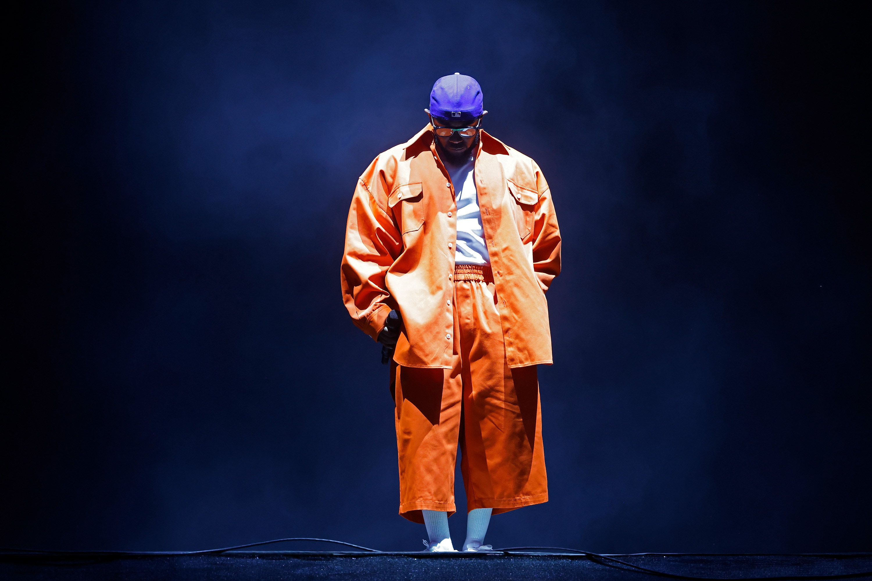 Kendrick Lamar performing during the 2023 Governors Ball Music Festival in New York on June 11, 2023. | Source: Getty Images