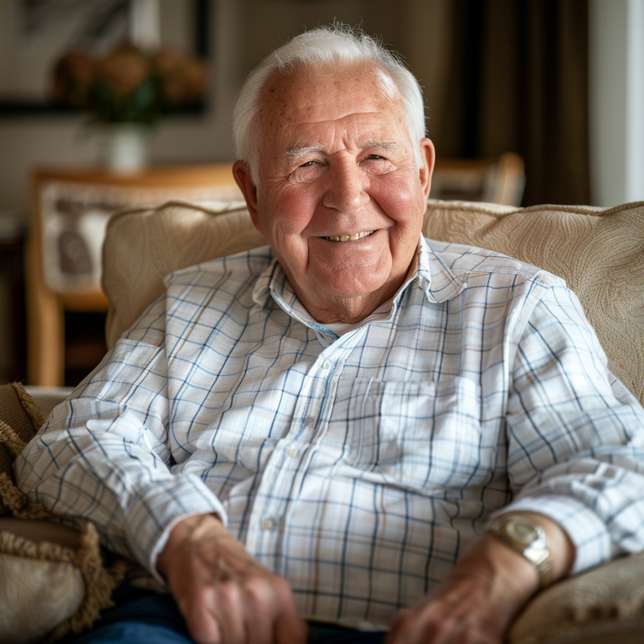 A smiling grandfather | Source: Midjourney