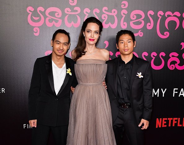 Angelina Jolie and her sons at the New York premiere of 'First They Killed My Father' | Photo: Getty Images