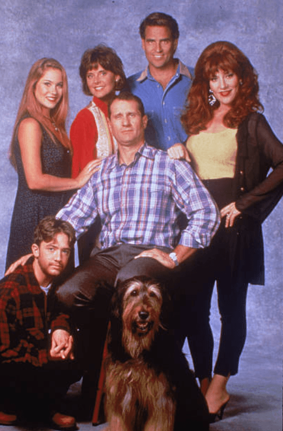 David Faustino, Christina Applegate, Amanda Bearse, Ed O'Neill, Ted McGinley and Katey Sagal pose for a promotional portrait for the television series, "Married...With Children," on January 1, 1994 | Source: Columbia Tristar/Fotos International/Getty Images