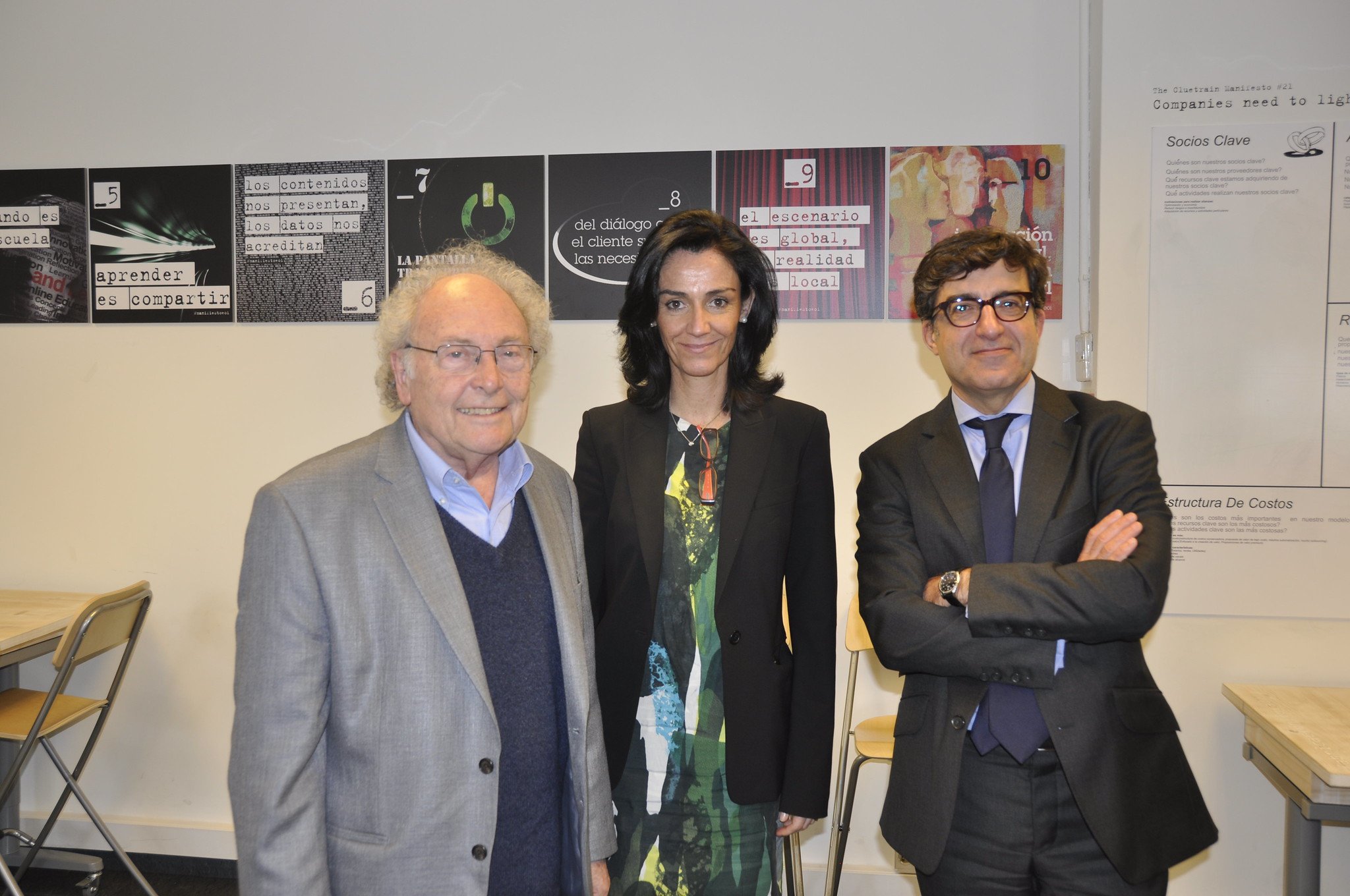 Eduard Punset (Director de Escuela abierta y Sociedad de EOI), Ana Álvarez (EOI) y Eduardo Lizarralde (EOI). | Imagen: Flickr Eduard Punset (Director de Escuela abierta y Sociedad de EOI), Ana Álvarez (EOI) y Eduardo Lizarralde (EOI). | Imagen: Flickr