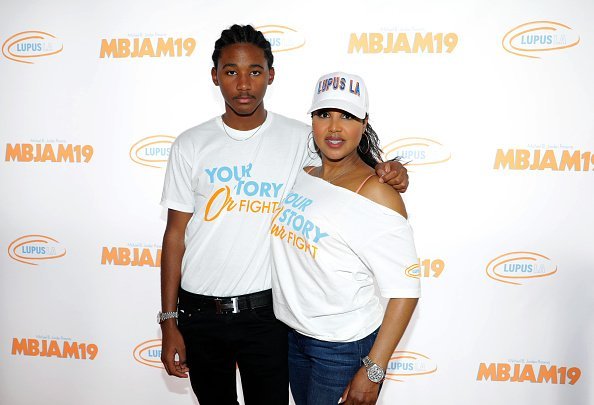 Toni Braxton and her son Diezel at Michael B. Jordan's MBJAM at Dave & Buster's Hollywood on July 27, 2019 | Photo: Getty Images