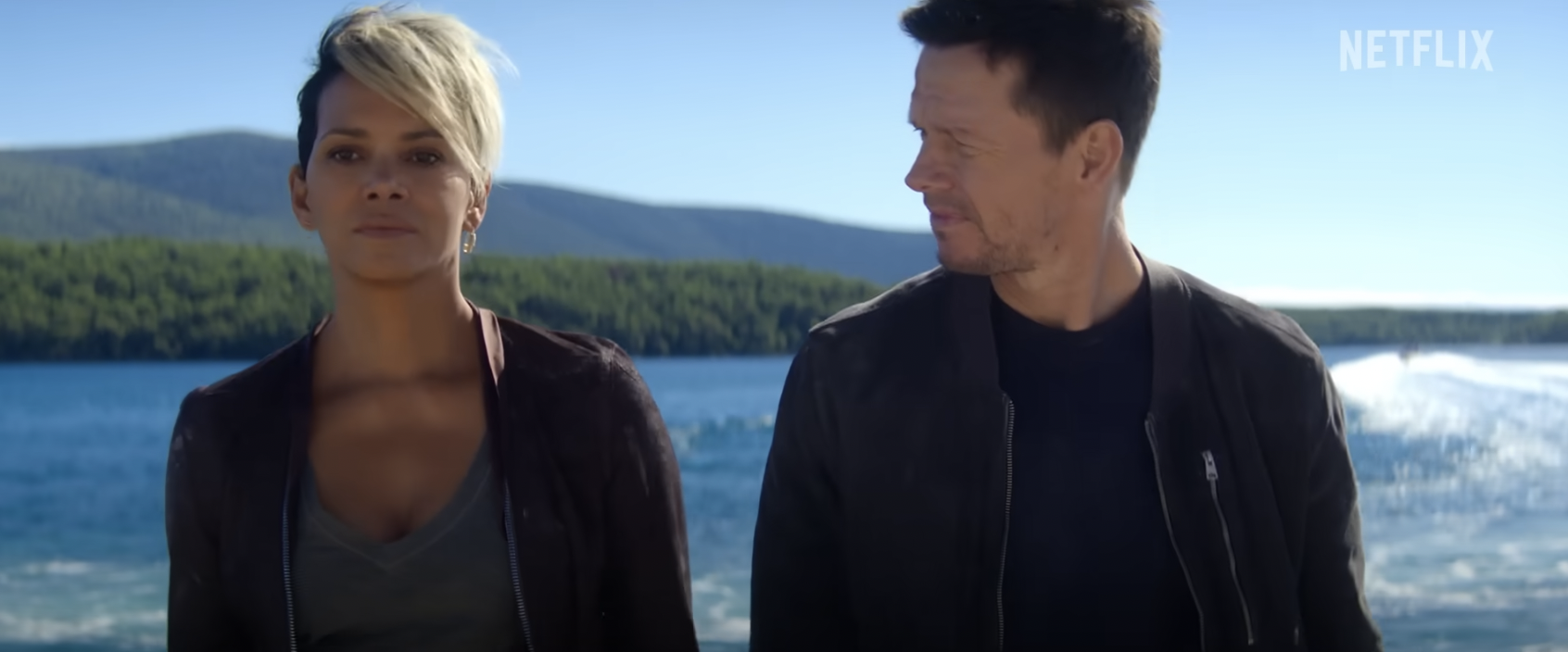 Halle Berry and Mark Wahlberg in a scene from "The Union," posted on June 26, 2024 | Source: YouTube/Netflix