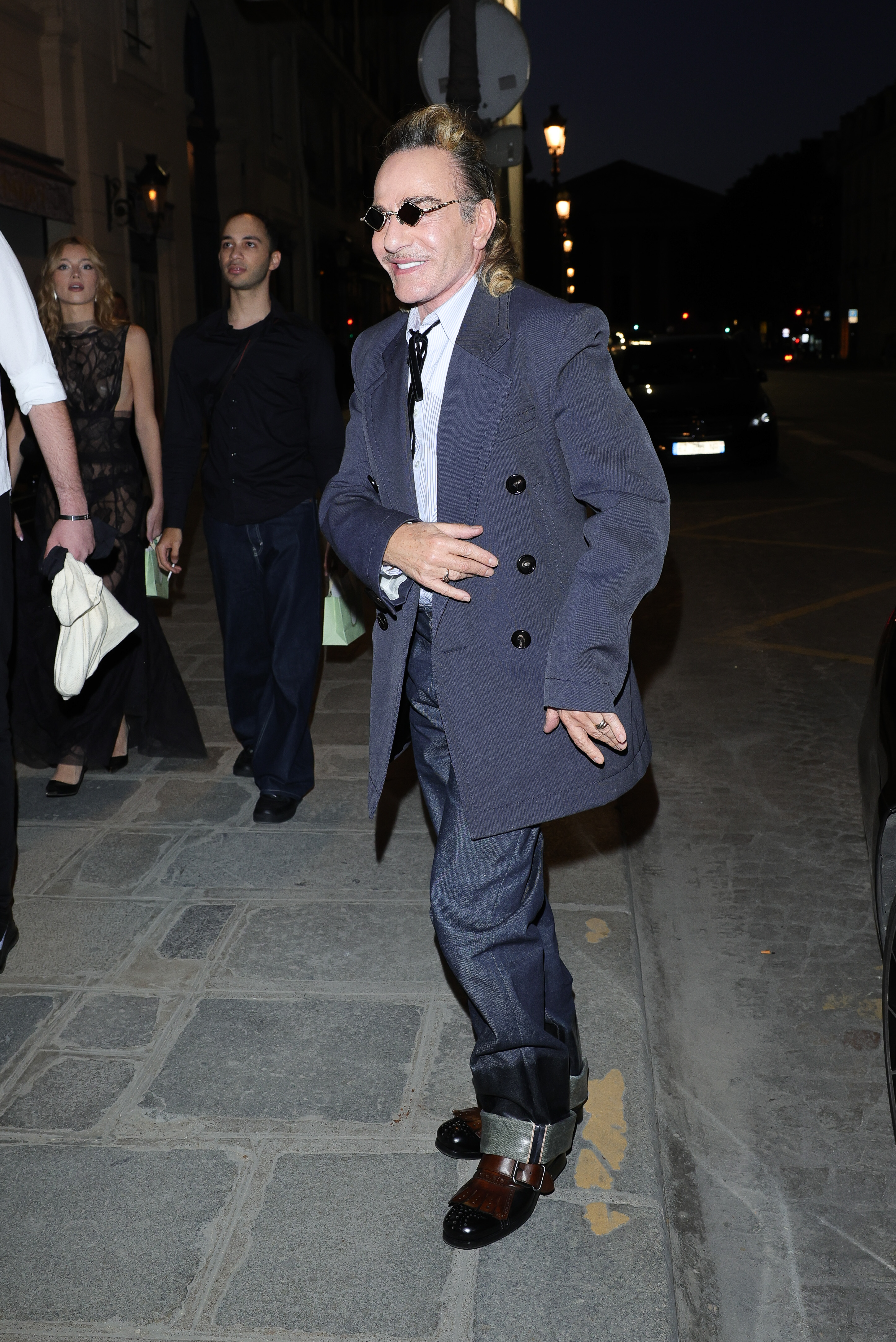 John Galliano attending the "Vogue World : Paris Party" at Maxim's on June 23, 2024 | Source: Getty Inagesin Paris, France