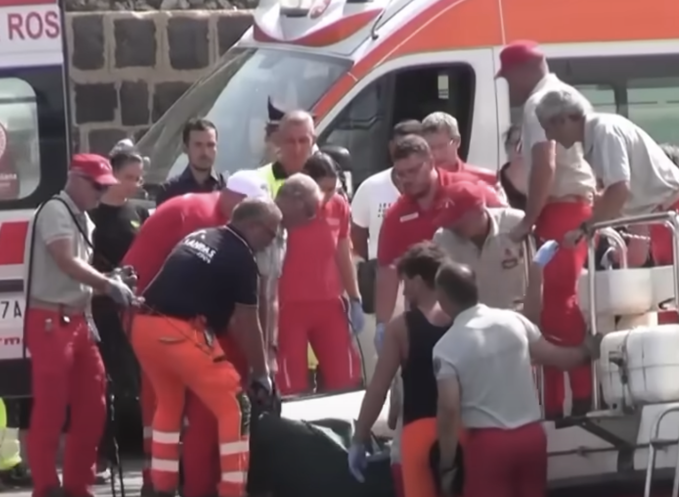 The rescue team following the search | Source: YouTube/ABCNews