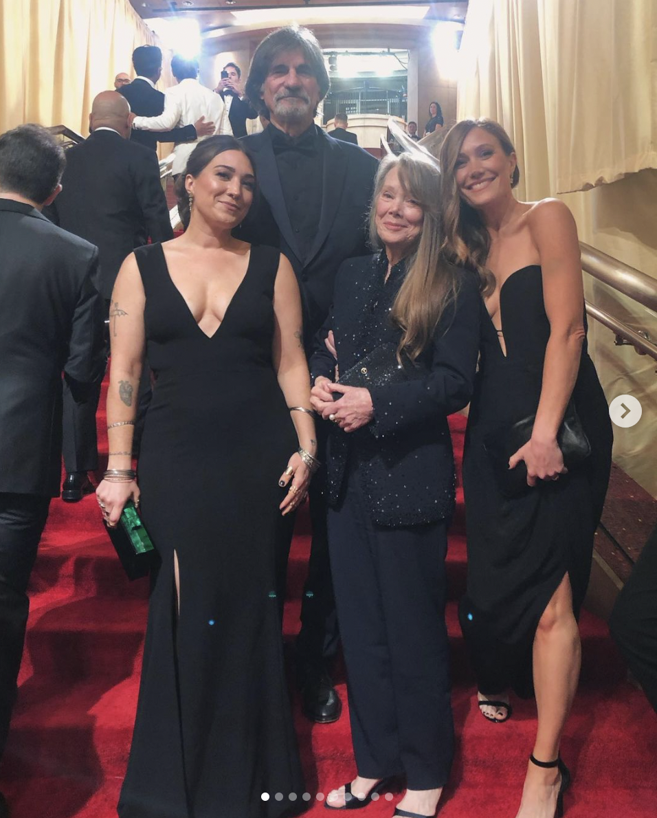Sissy Spacek, Jack Fisk, Schuyler Fisk, and Madison Fisk at the Oscar Awards, dated March 2024 | Source: Instagram/SchuylerFisk