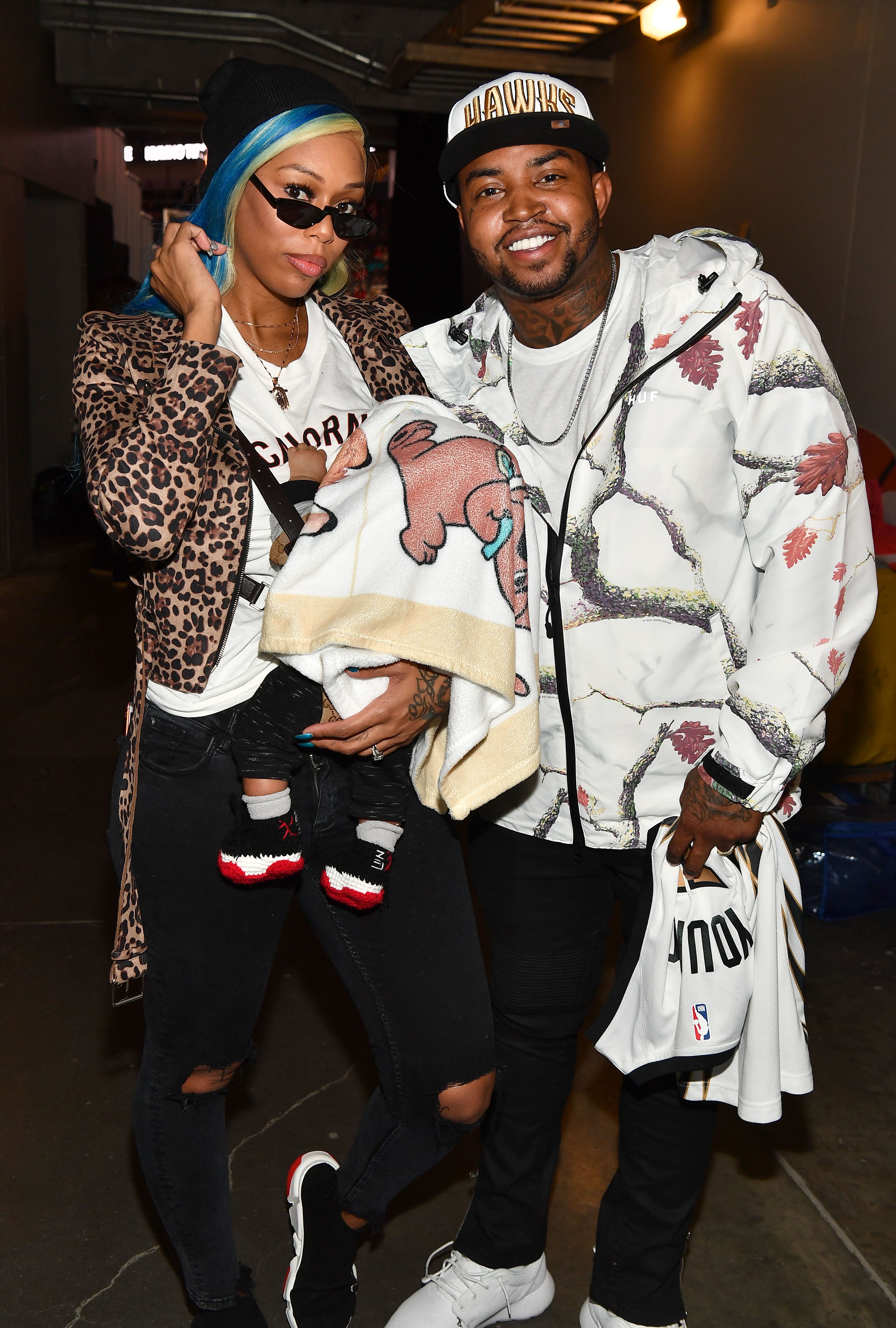 Bambi Benson and Lil Scrappy during the Detroit Pistons vs Atlanta Hawks Game at State Farm Arena on November 9, 2018 in Atlanta, Georgia. | Source: Getty Images