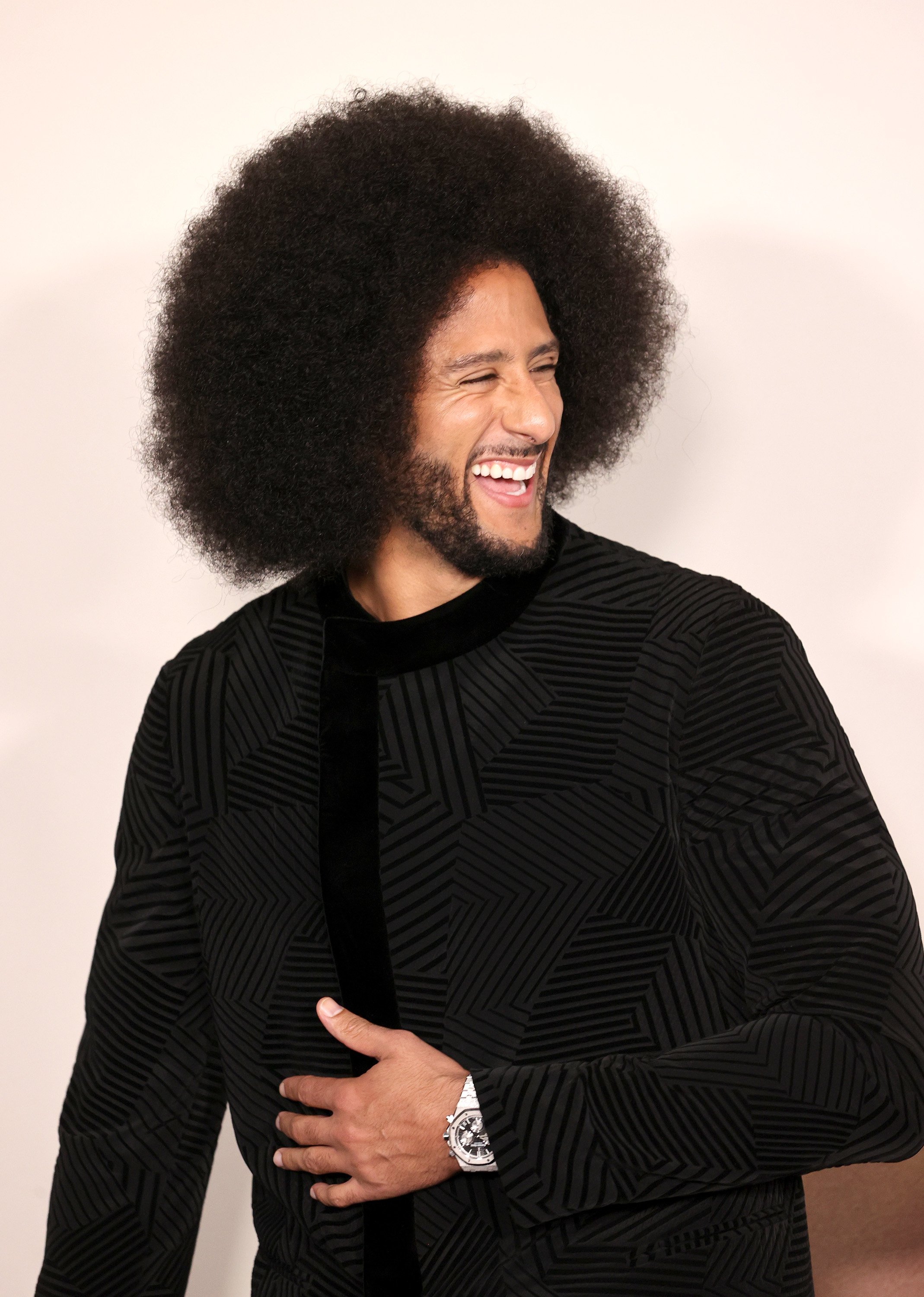 Colin Kaepernick pictured as he arrives at the Los Angeles premiere of Netflix's "Colin In Black And White" | Source: Getty Images