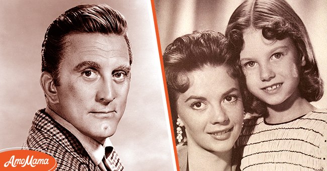 Actor and director Kirk Douglas in the early 1950s (L). Actress Lana Wood, right, pictured with her sister, late actress Natalie Wood when Lana played Natalie as a young girl in the film "Searches." (R) | Photo: Getty Images
