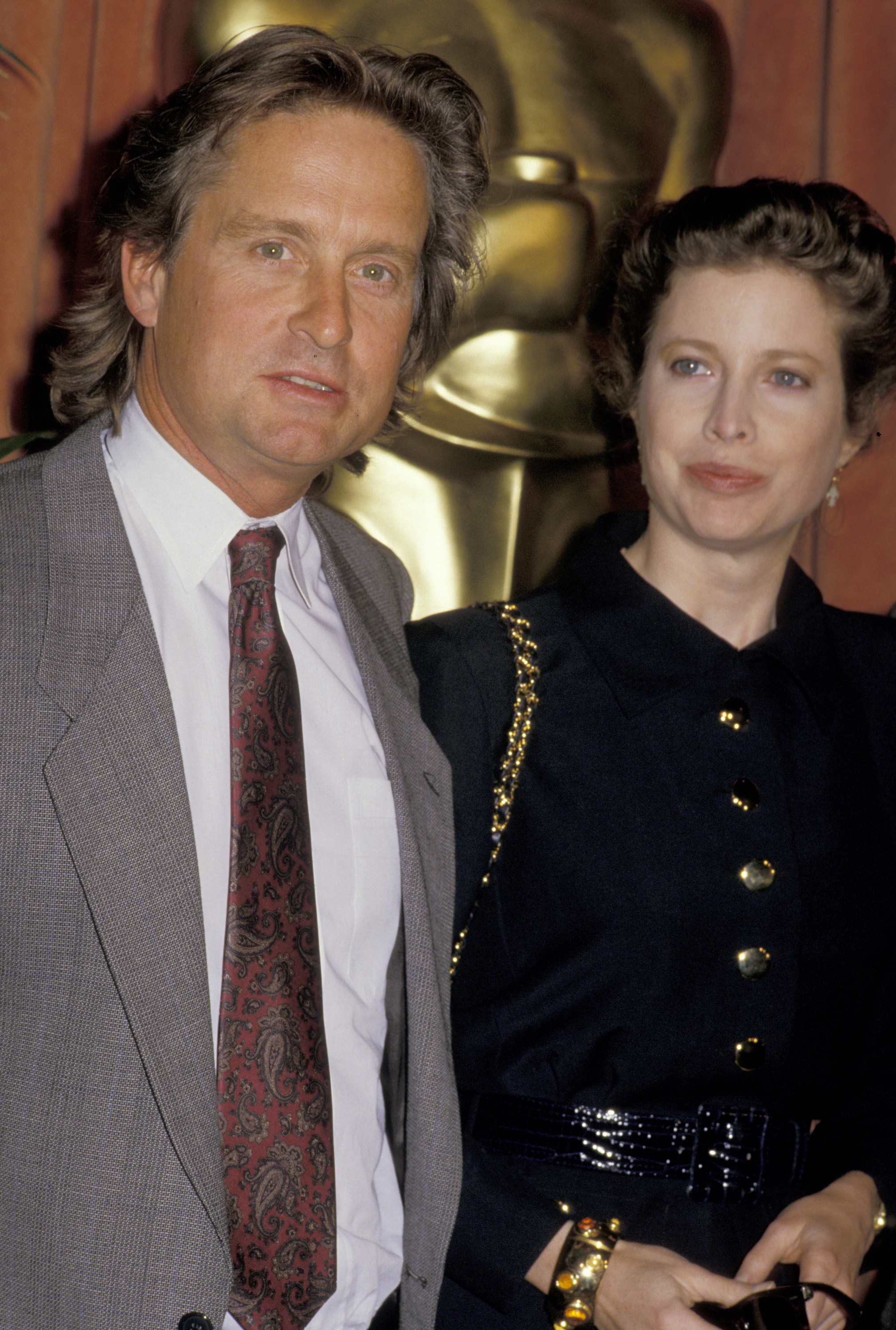 Michael and Diandra Douglas during the Annual Academy Awards Nominees Luncheon on March 29, 1988, in Beverly Hills, California. | Source: Getty Images