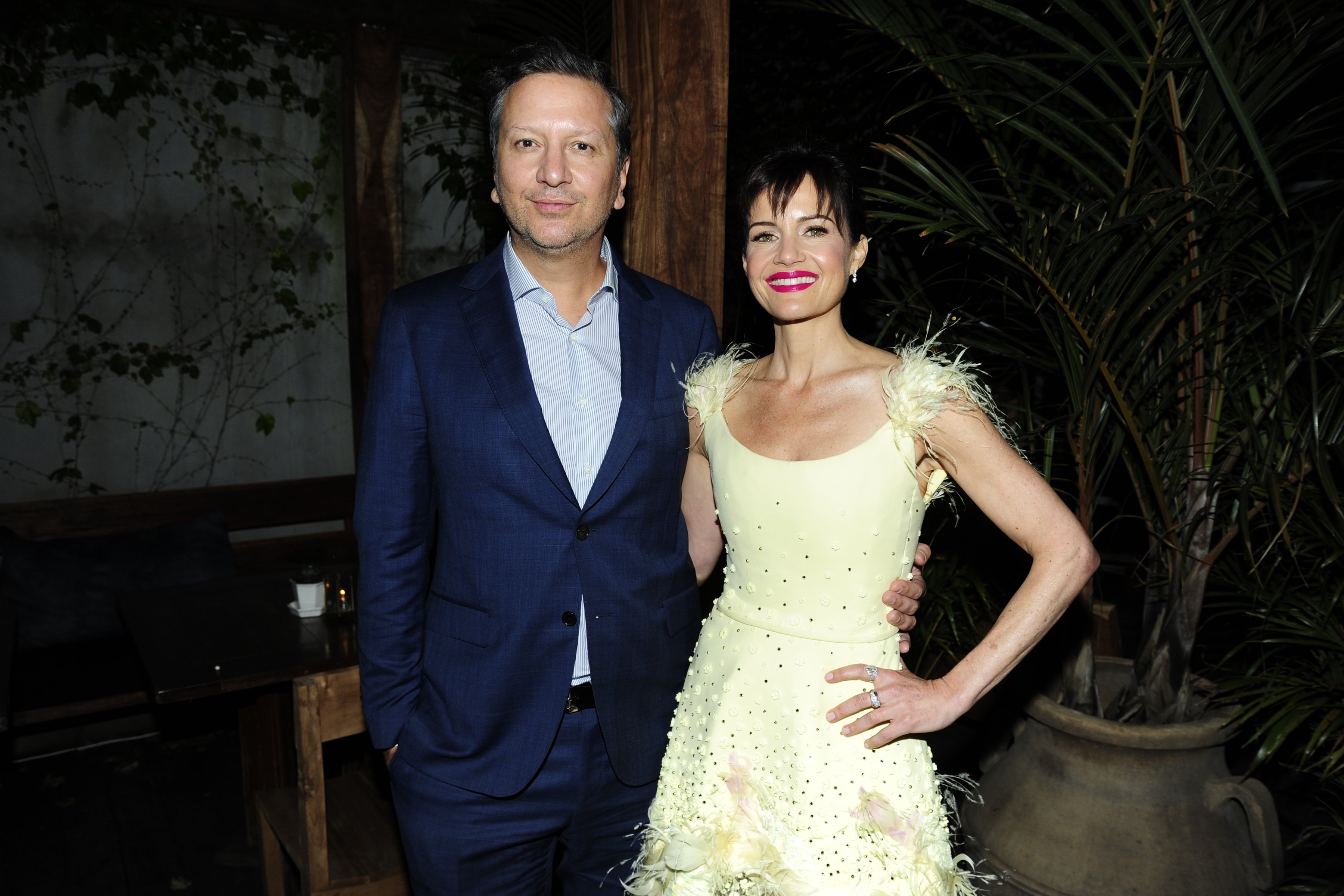 Sebastian Gutierrez and Carla Gugino at the Cinemax and the Cinema Society's after-party for the "Jett"  series on June 11, 2019, in New York City. | Source: Getty Images