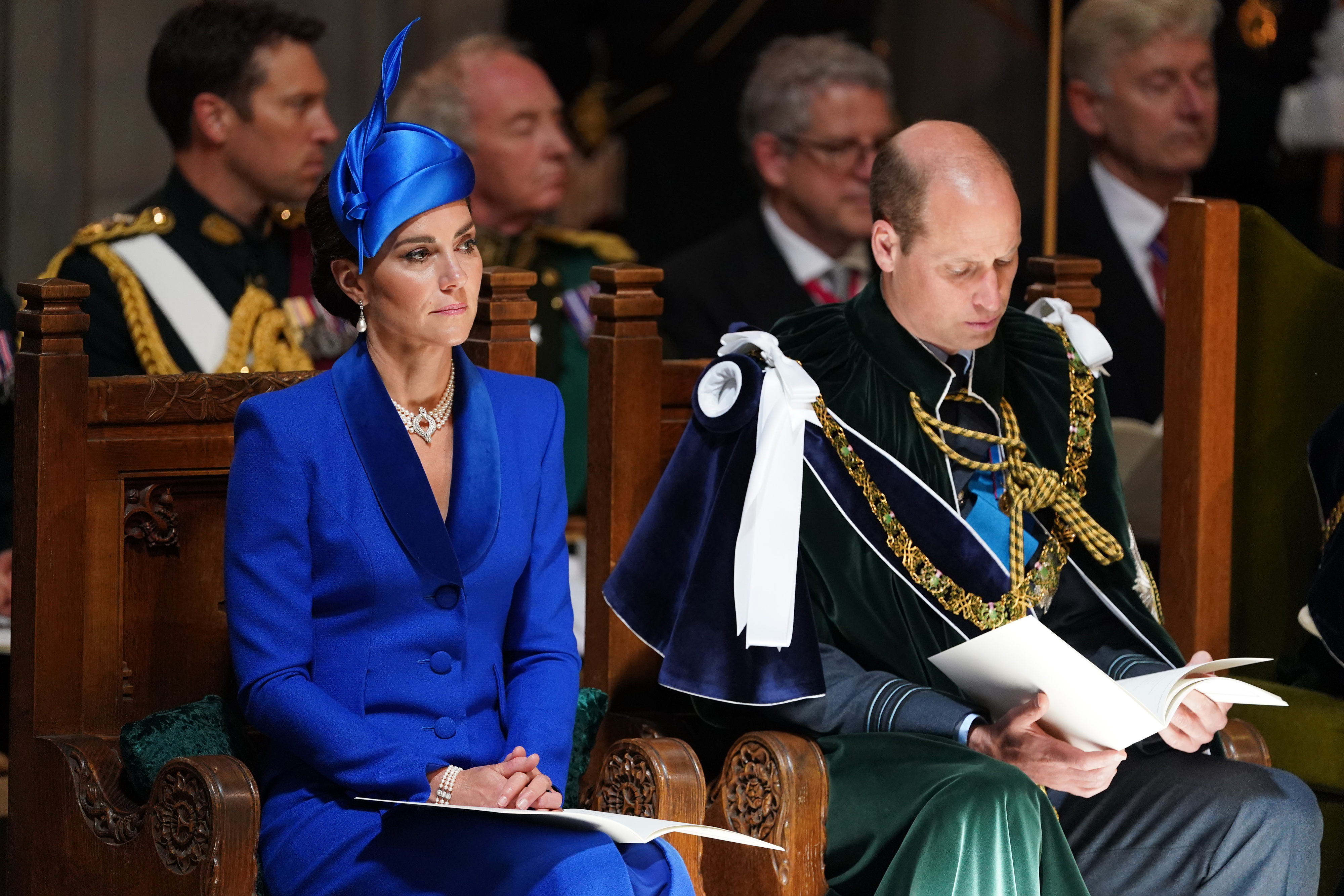Kate Middleton and Prince William during the National Service of Thanksgiving and Dedication for King Charles III and Queen Camilla in Edinburgh, Scotland on July 5, 2023 | Source: Getty Images