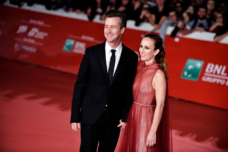 Edward Norton and Shauna Robertson at Rome Film Fest 2019 in Rome, Italy in October 2019. | Image: Getty Images.