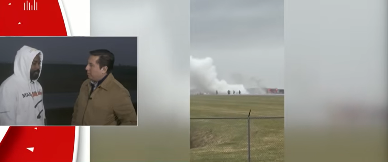 A collage of the witness giving his account and the site of the tragic clash, from a video post dated December 18, 2025. | Source: YouTube/CBSNews