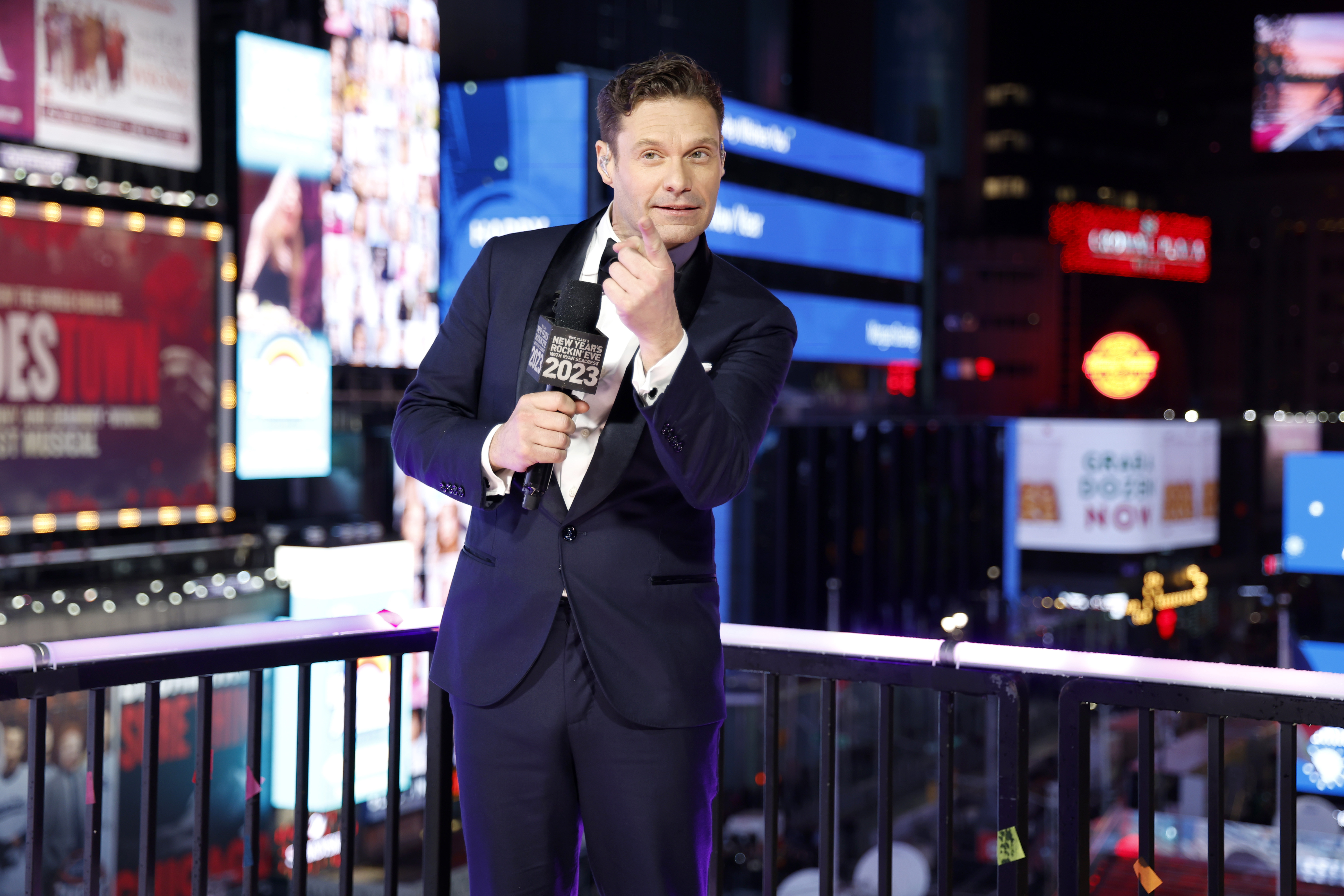 Ryan Seacrest speaks onstage during Dick Clark's New Year's Rockin' Eve With Ryan Seacrest 2023 on December 31, 2022, in New York City. | Source: Getty Images