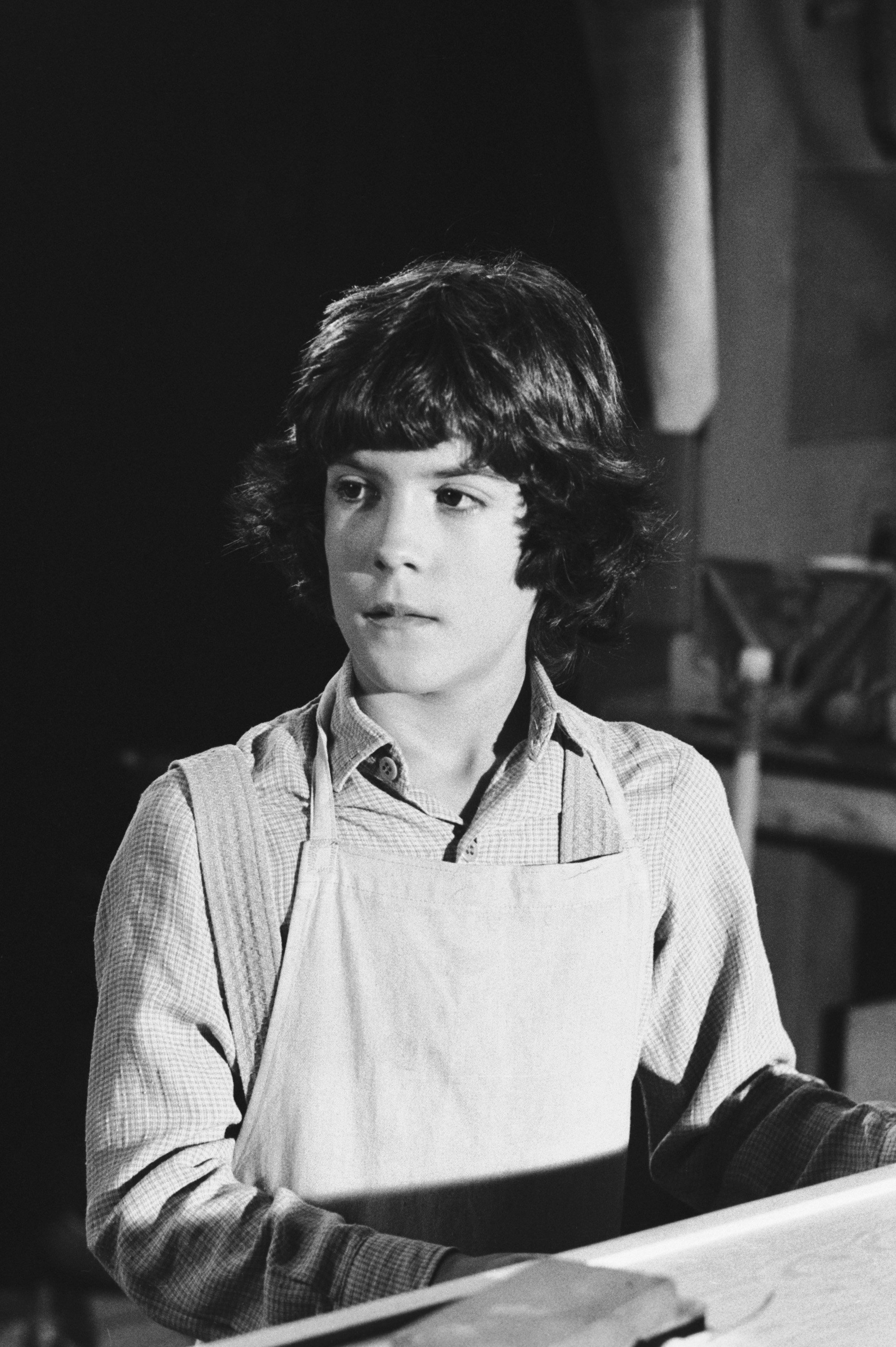 Matthew Labyorteaux as Albert Quinn Ingalls on the "Little House on the Prairie" set on January 8, 1979 | Source: Getty Images