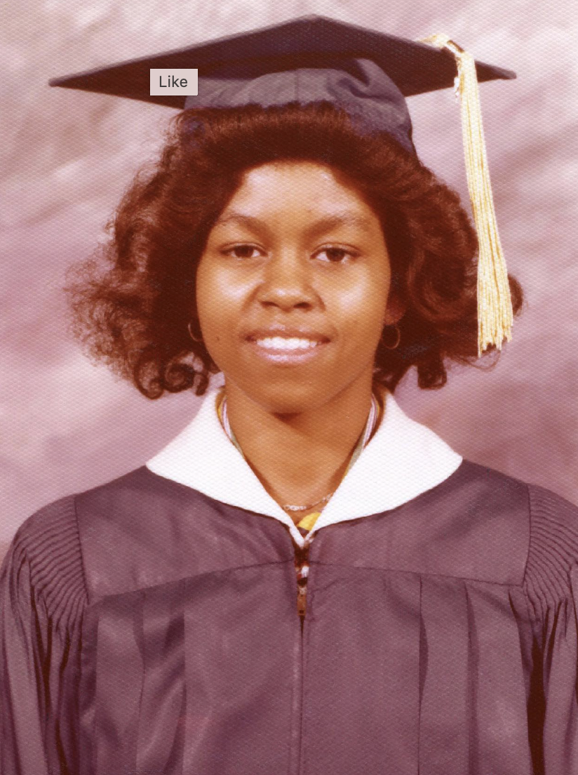 Michelle Obama's yearbook photo from a post dated June 2, 2021. | Source: Instagram/michelleobama