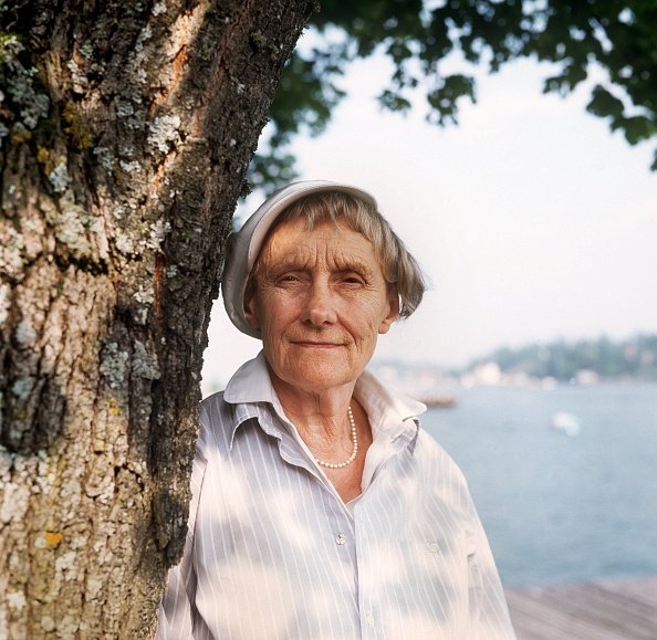 Astrid Lindgren im Porträt 1987, Stockholm | Quelle: Getty Images