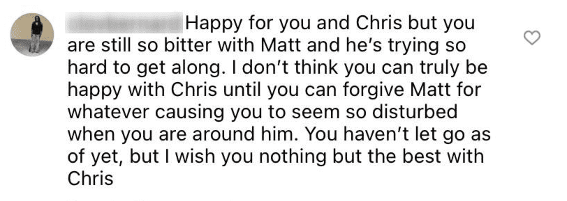 A fan berates Amy Roloff for her distance towards her ex-husband Matt Roloff on July 6, 2021 | Photo: Instagram/amyjroloff