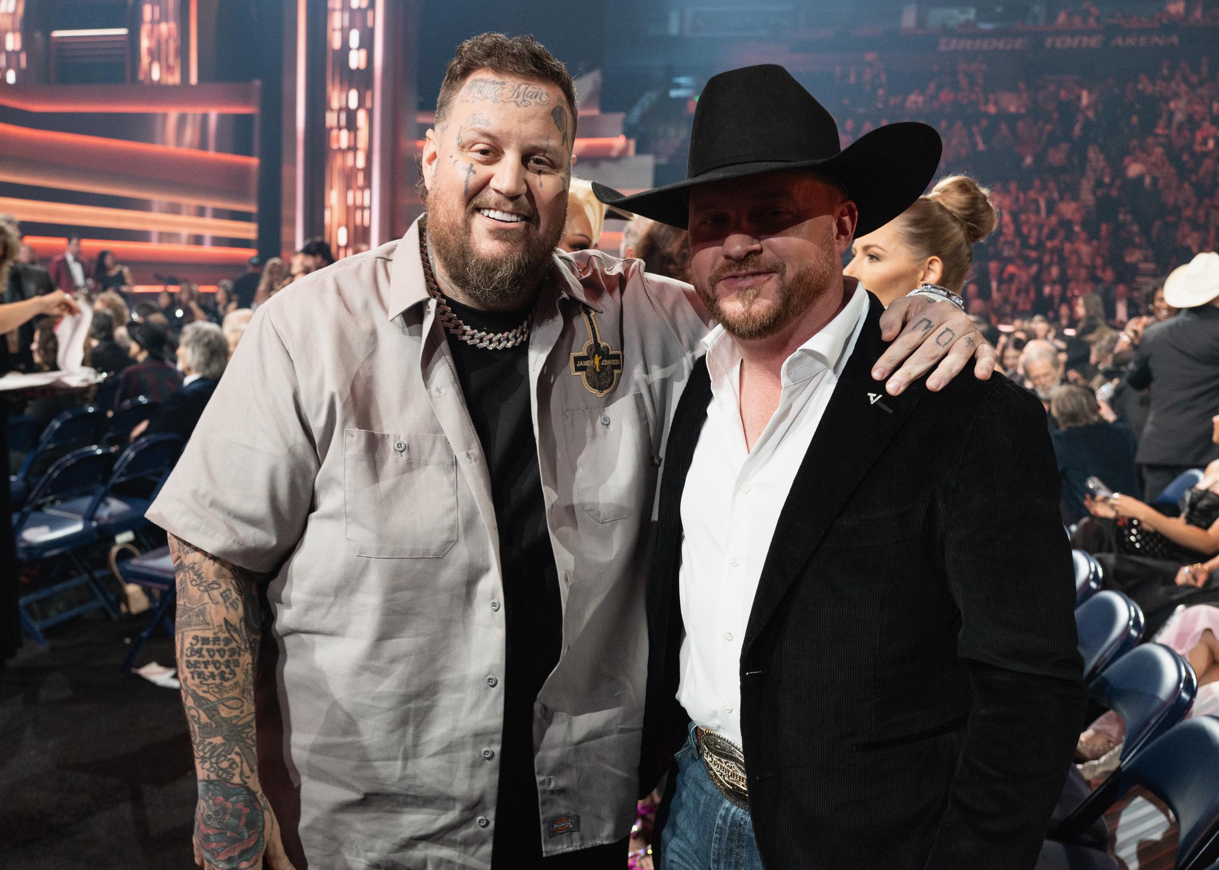 Jelly Roll and Cody Johnson at the 58th Annual CMA Awards in Nashville, Tennessee on November 20, 2024 | Source: Getty Images