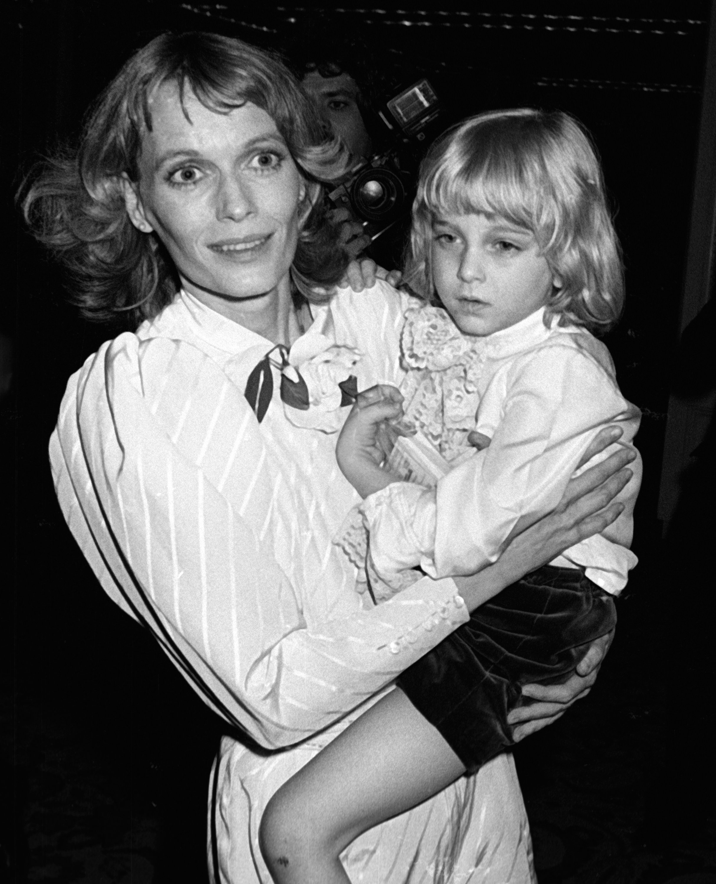 Mia Farrow and son Fletcher Previn at the 34th Annual Tony Awards Supper Ball in 1980, in New York City. | Source: Getty Images
