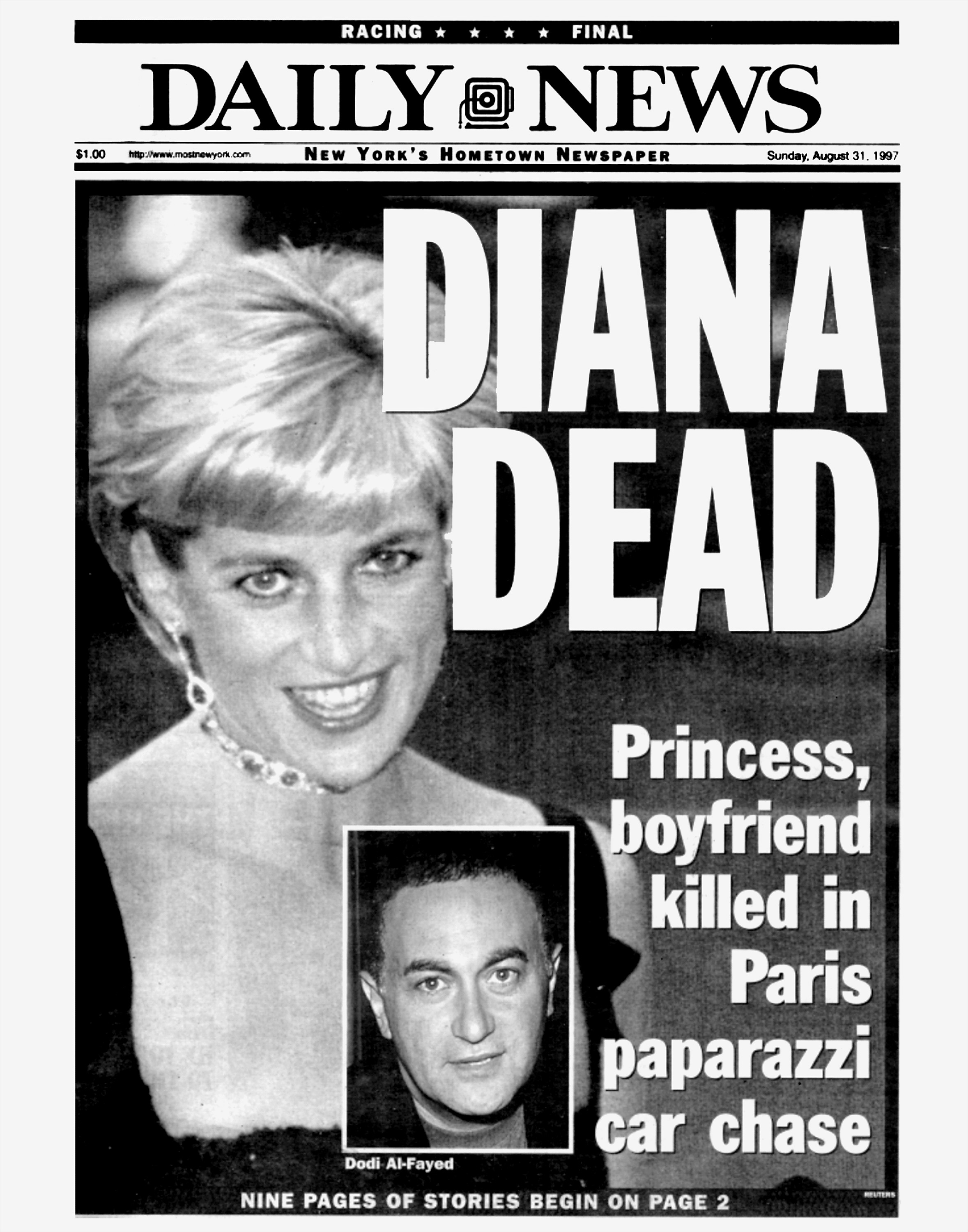 News of Princess Diana's death on August 31, 1997 | Source: Getty Images