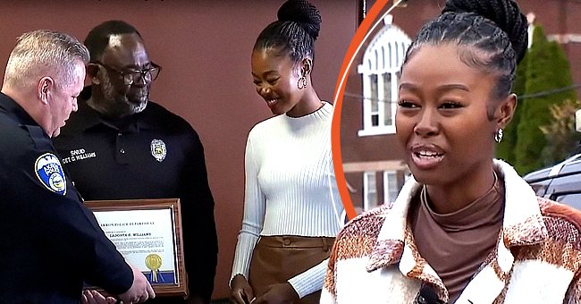 Ladonya Williams recibiendo un premio ciudadano [izquierda]; Ladonya Williams [derecha]. | Foto: Youtube/newsnet5