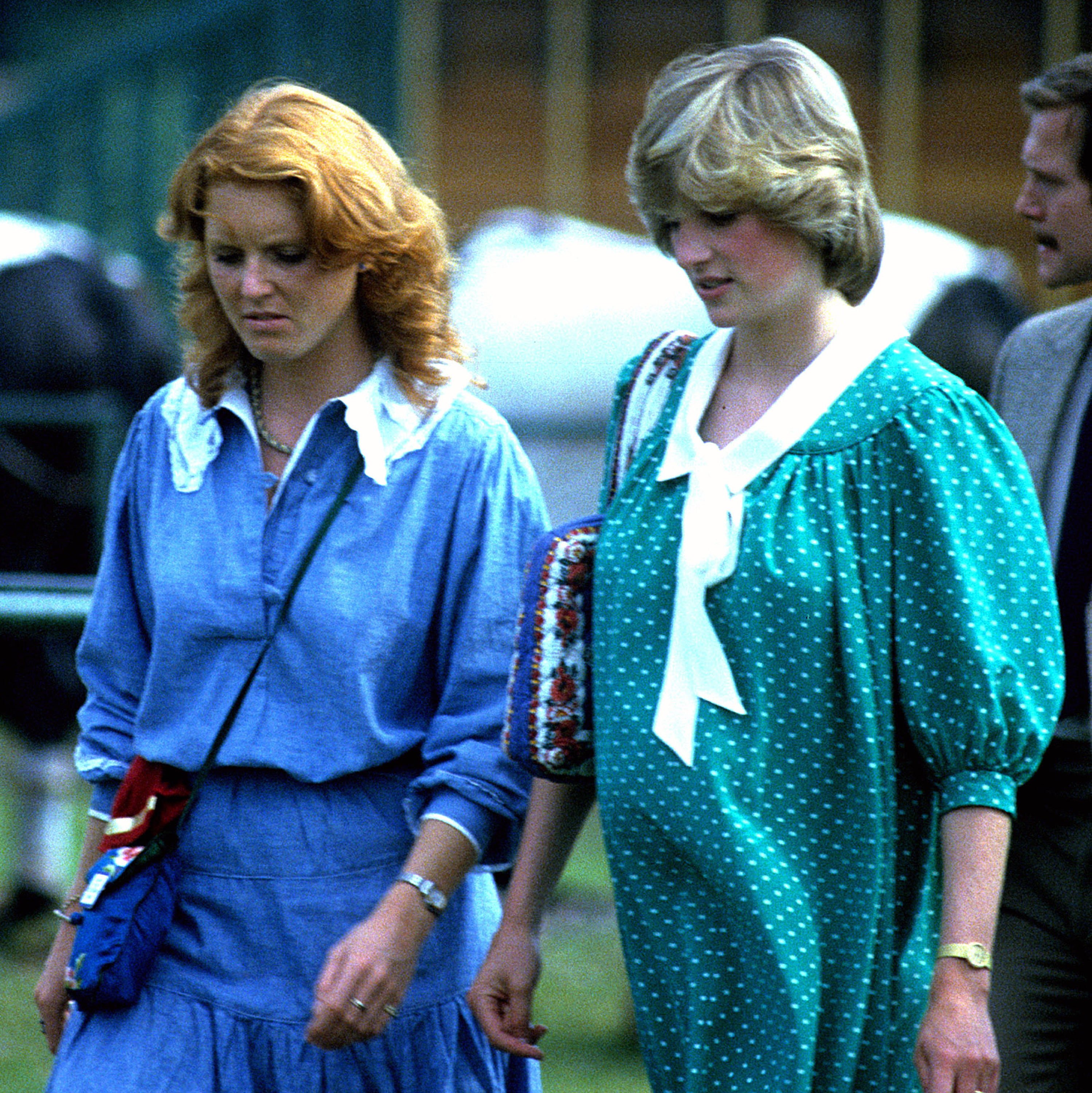 Princess Diana pregnant with Prince William at Windsor Polo with Sarah Ferguson on June 6, 1982. / Source: Getty Images