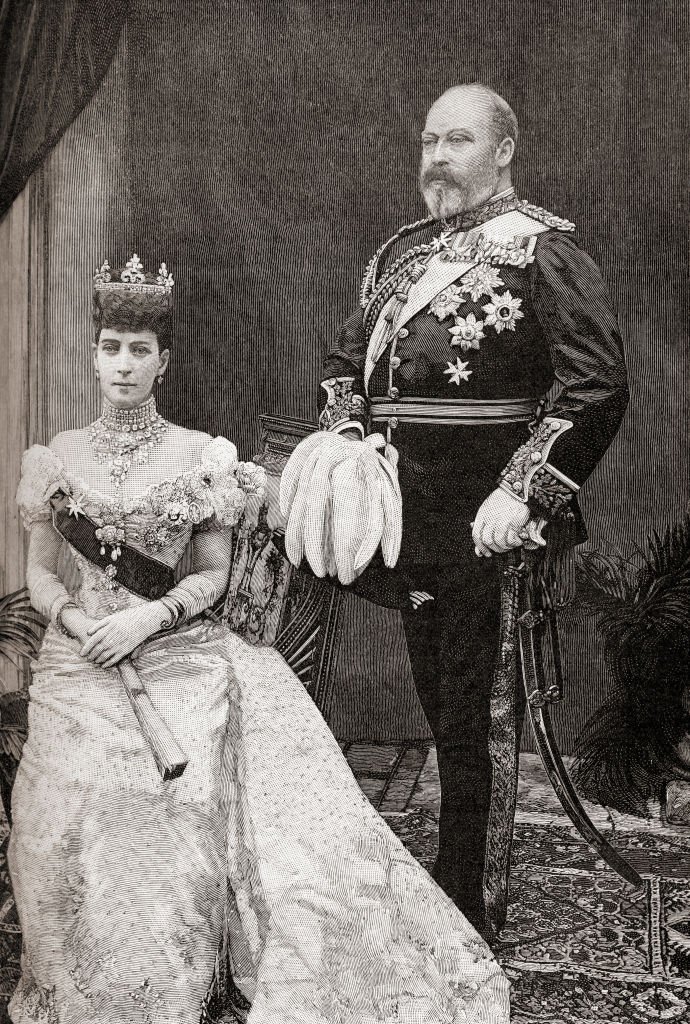 Rey Eduardo VII y la reina Alexandra de Dinamarca, 1900. | Foto: Getty Images