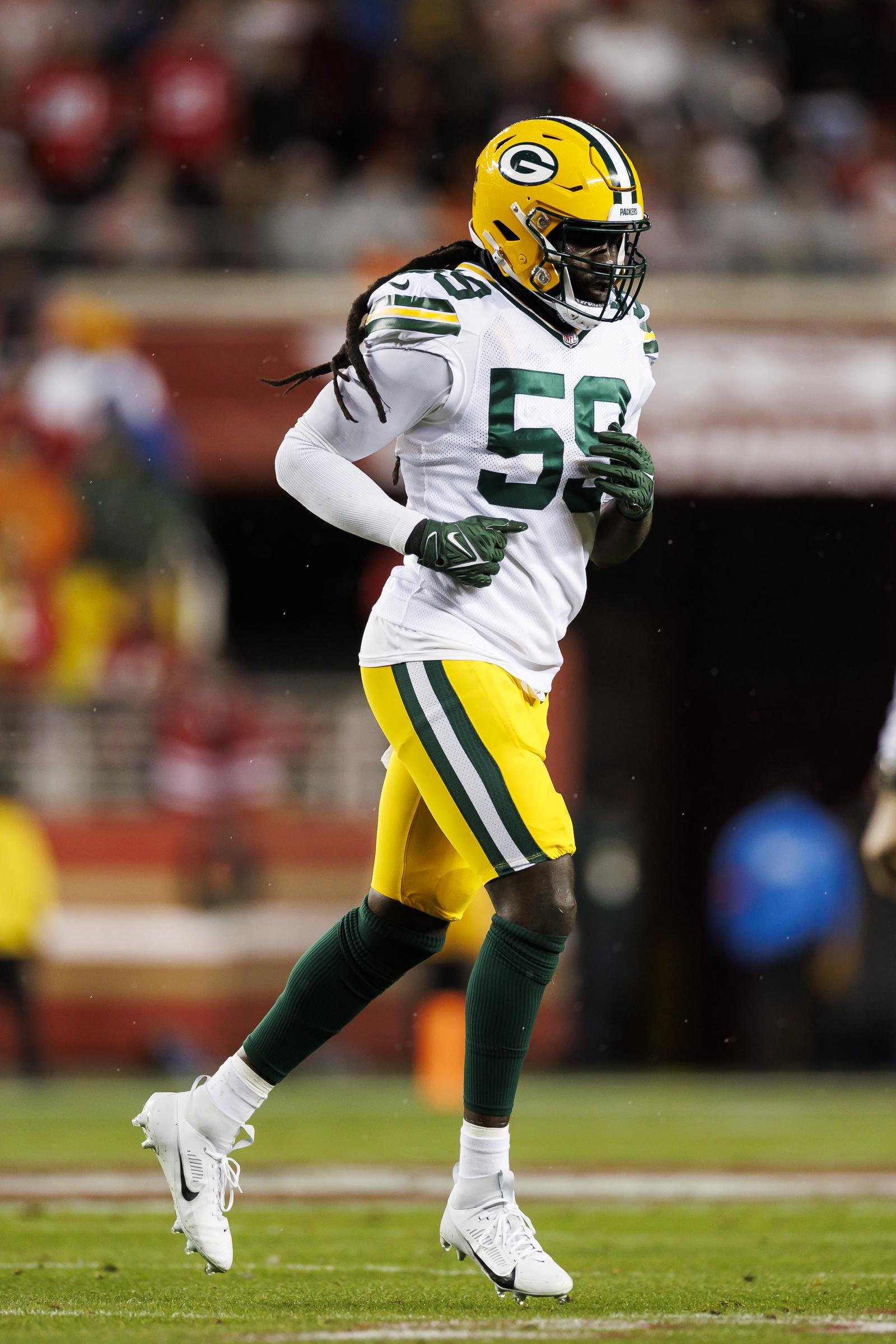 De'Vondre Campbell on January 20, 2024, in Santa Clara, California | Source: Getty Images