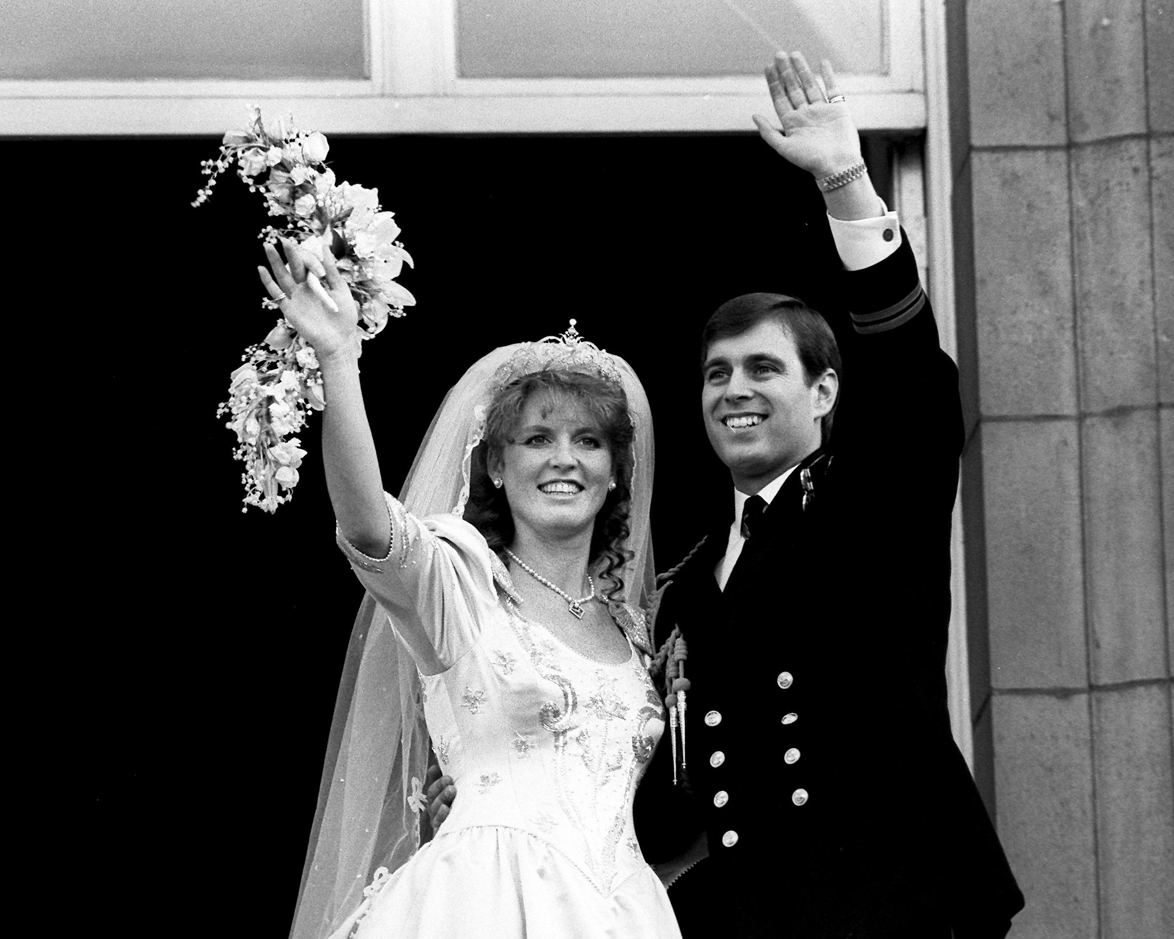 The Duke and Duchess of York on the balcony of Buckingham Palace after their wedding at Westminster Abbey. | Source: Getty Images