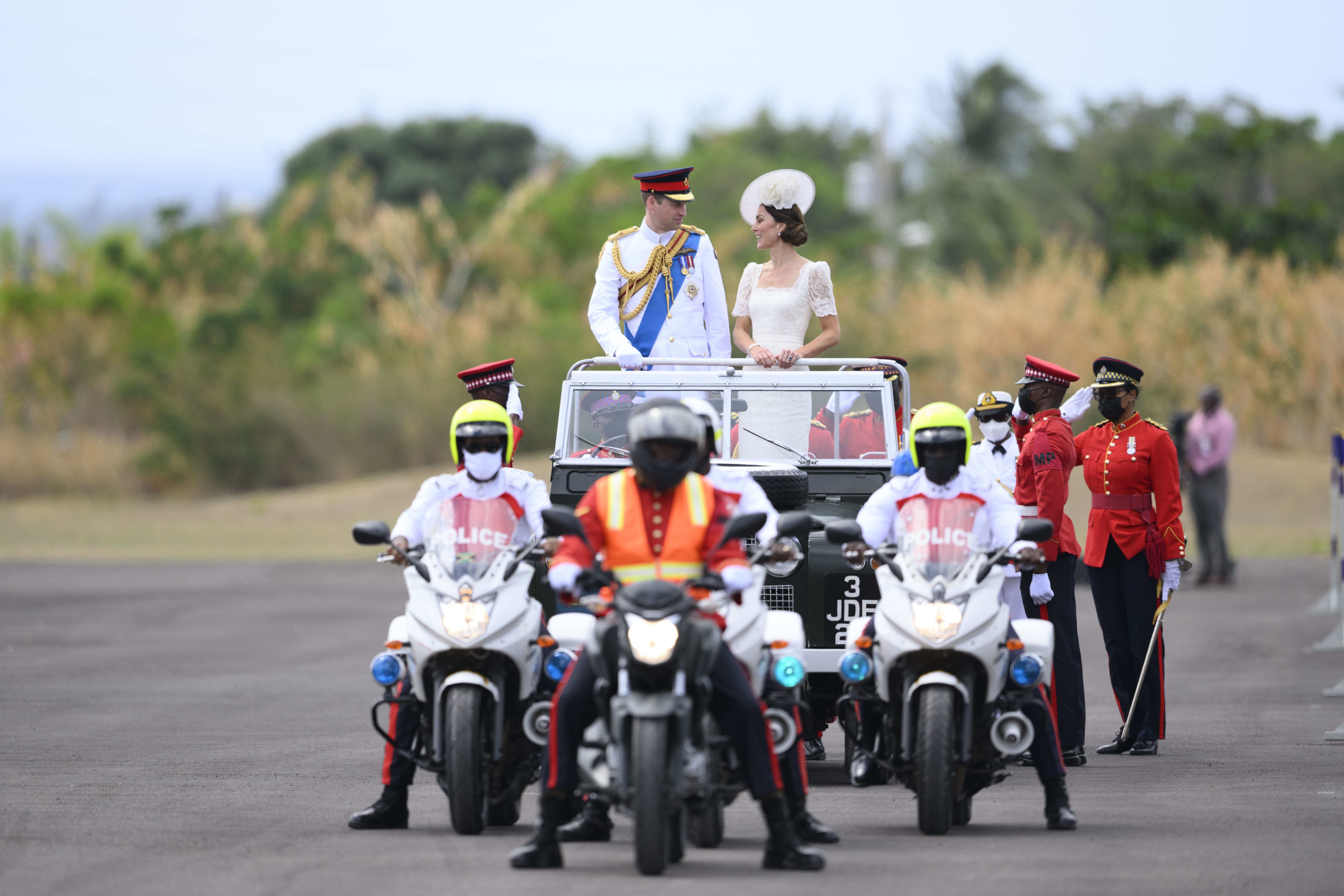 Princess Catherine and Prince William attend the Commissioning Parade at the Jamaica Defence Force during their Royal Tour of the Caribbean on March 24, 2022 | Source: Getty Images