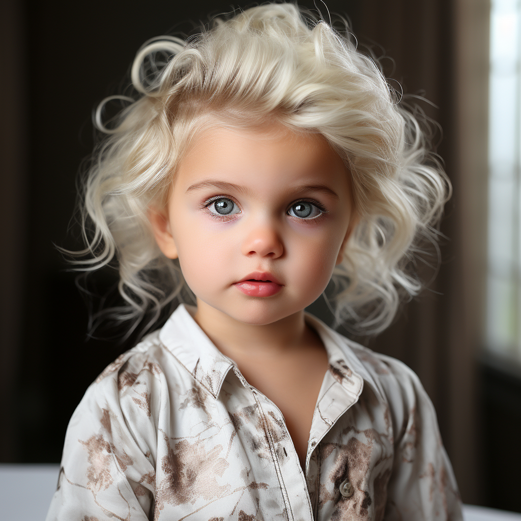 The A.I. generated image of Paris Hilton and Carter Reum's daughter, London, at around age one, with her mother's blond hair | Source: A.I.