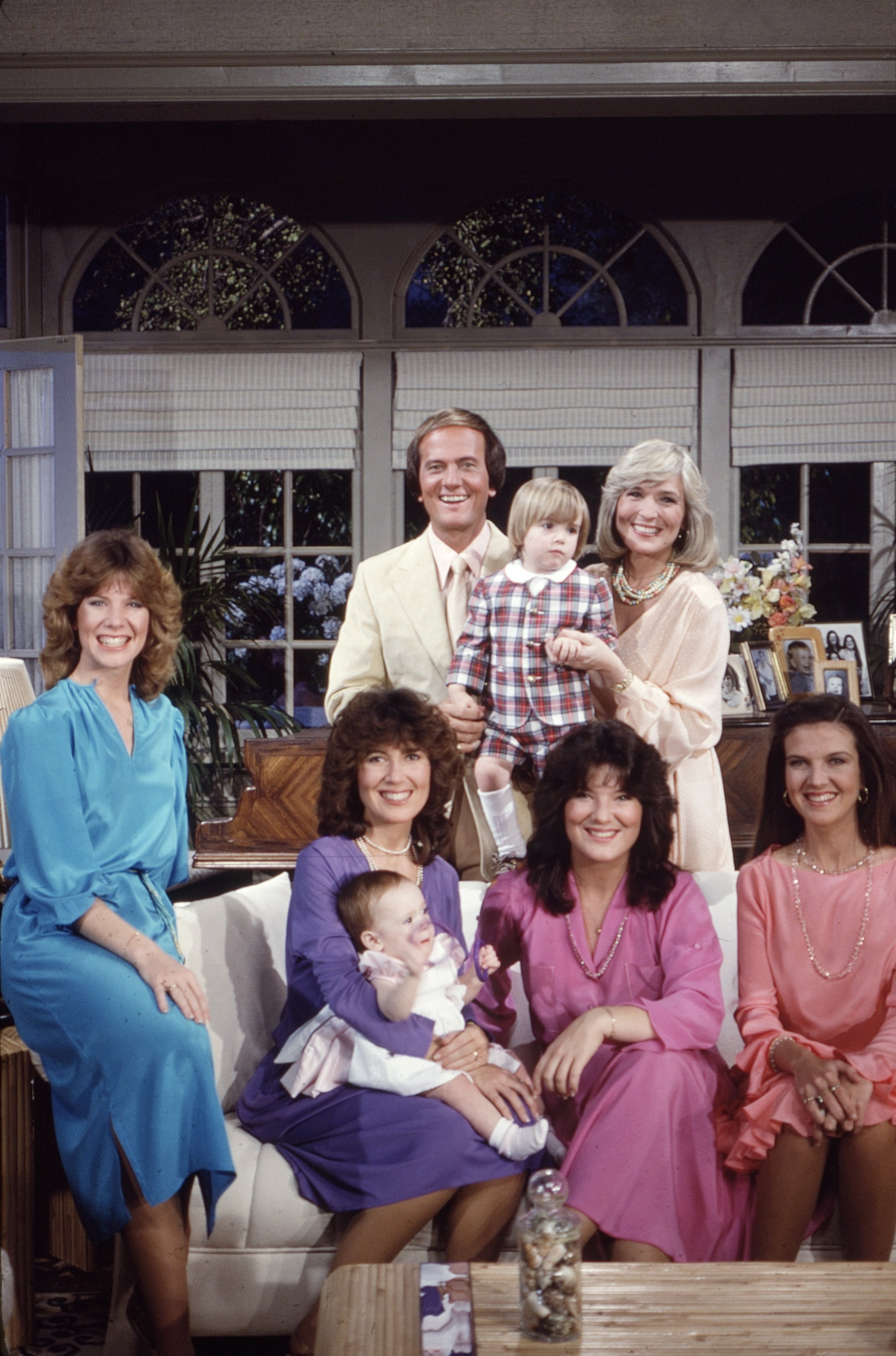 Pat Boone with his wife Shirley and their family, Debby, Ryan Corbin, Linda, Jessica, Laury and Cherry appearing on the "Pat Boone and family Easter Special Show " in 1979 | Source: Getty Images