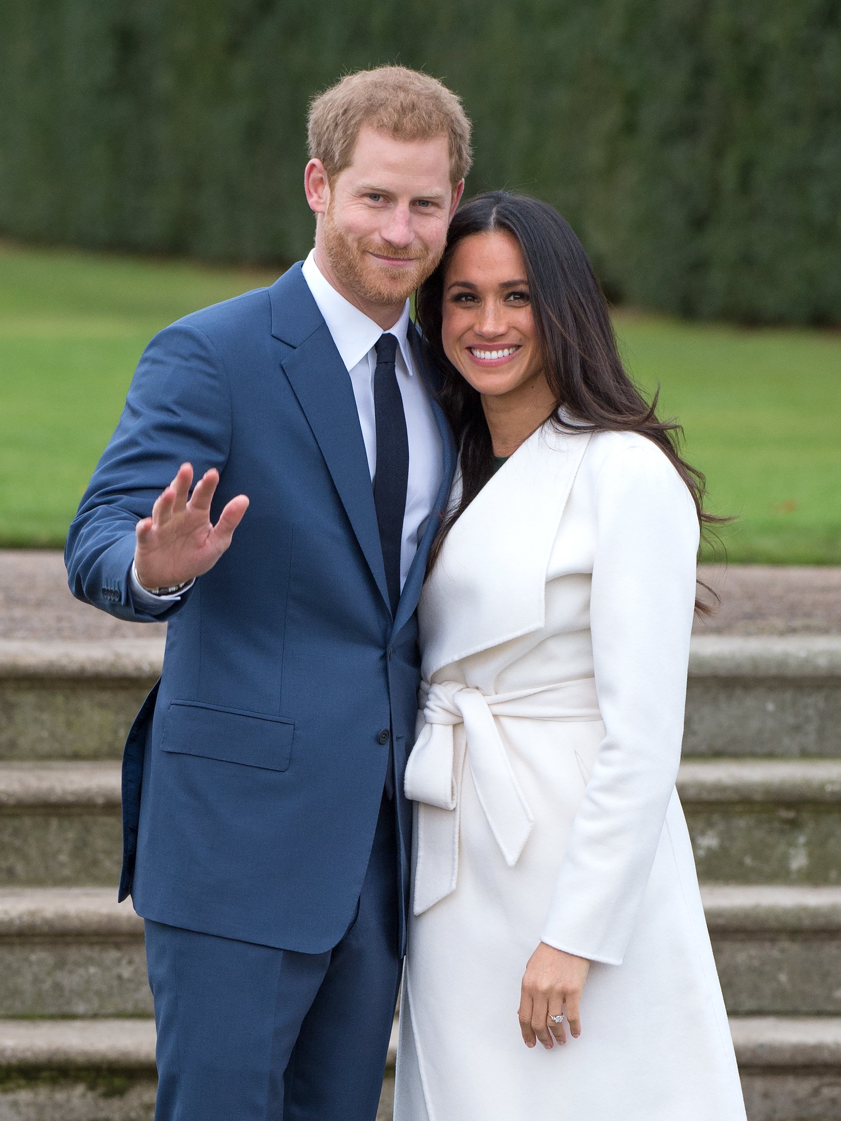 Prince Harry and Meghan Markle after announcing their engagement in London in 2017. |  Source: Getty Images