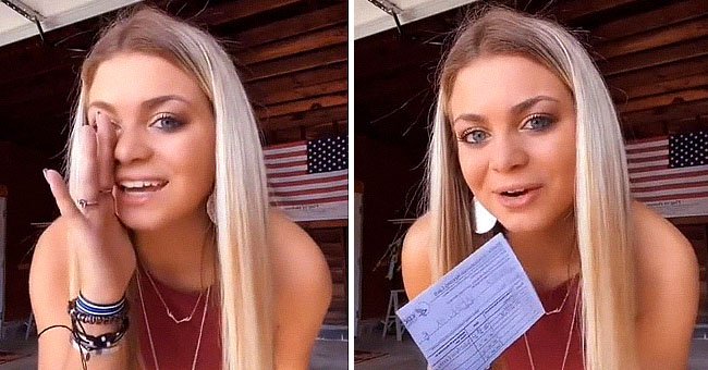 Samantha Svoboda showing off her allegedly fake COVID -19 vaccine card on TikTok. │Source: tiktok.com/thatdaneshguy