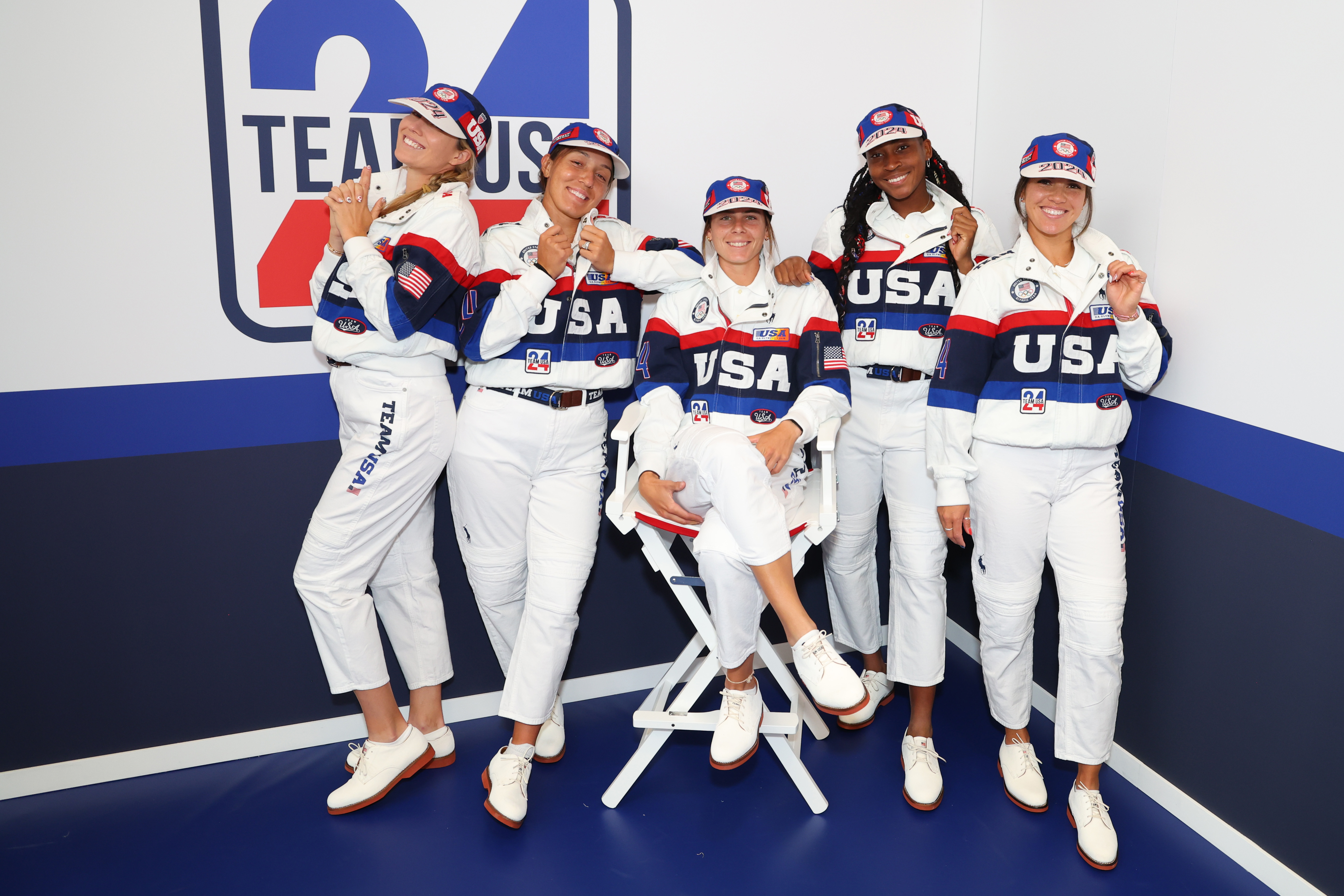 Coco Gauff with her fellow Olympians at the Team USA Welcome Experience ahead of Paris 2024 on July 23, 2024 | Source: Getty Images