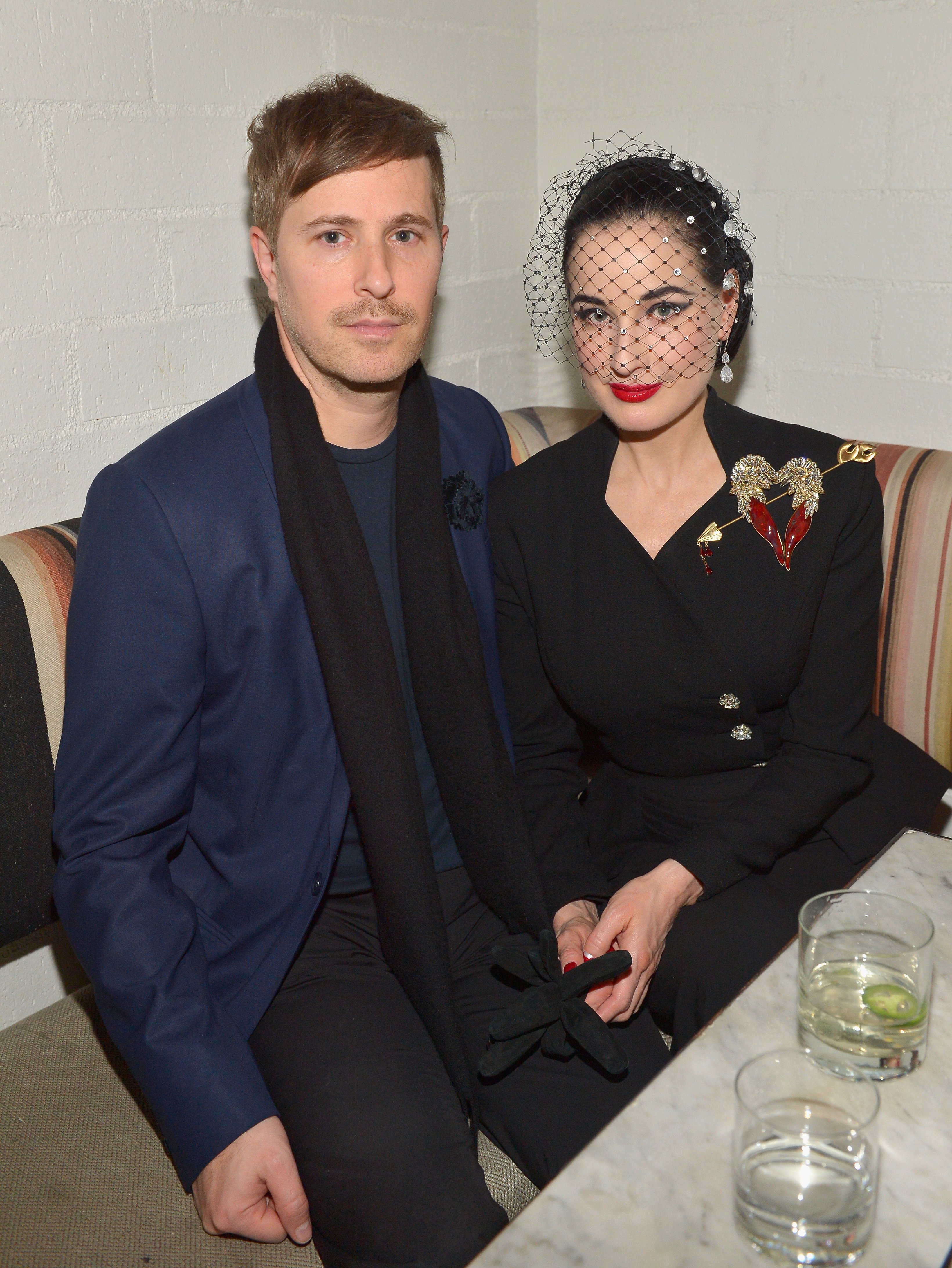 Dita Von Teese and Adam Rajcevich at the launch of Frieze LA on February 13, 2019 | Source: Getty Images