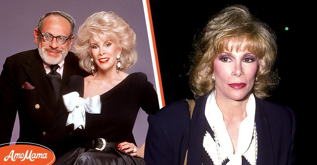 Joan Rivers and husband Edgar Rosenberg at an event [left]. Joan Rivers during "The Bounty" Westwood Screening at Coronet Theater in Westwood, [right]. | Photo: Getty Images 