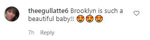 A fan's comment on Kenya Moore's daughter's photo. | Photo: Instagram/thebrooklyndaly