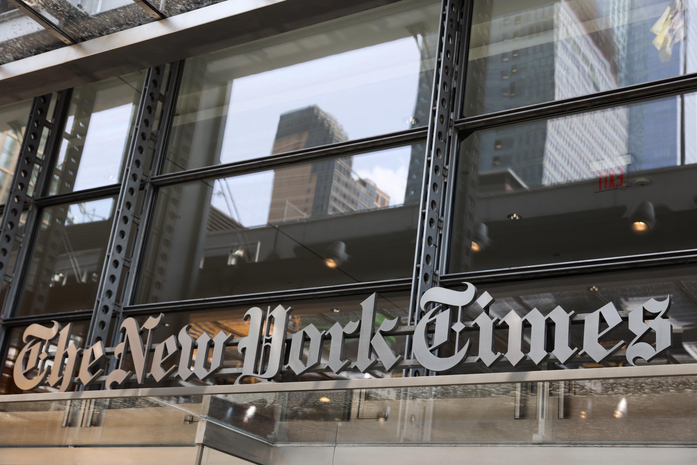 A view of The New York Times building in New York City on July 16, 2024 | Source: Getty Images