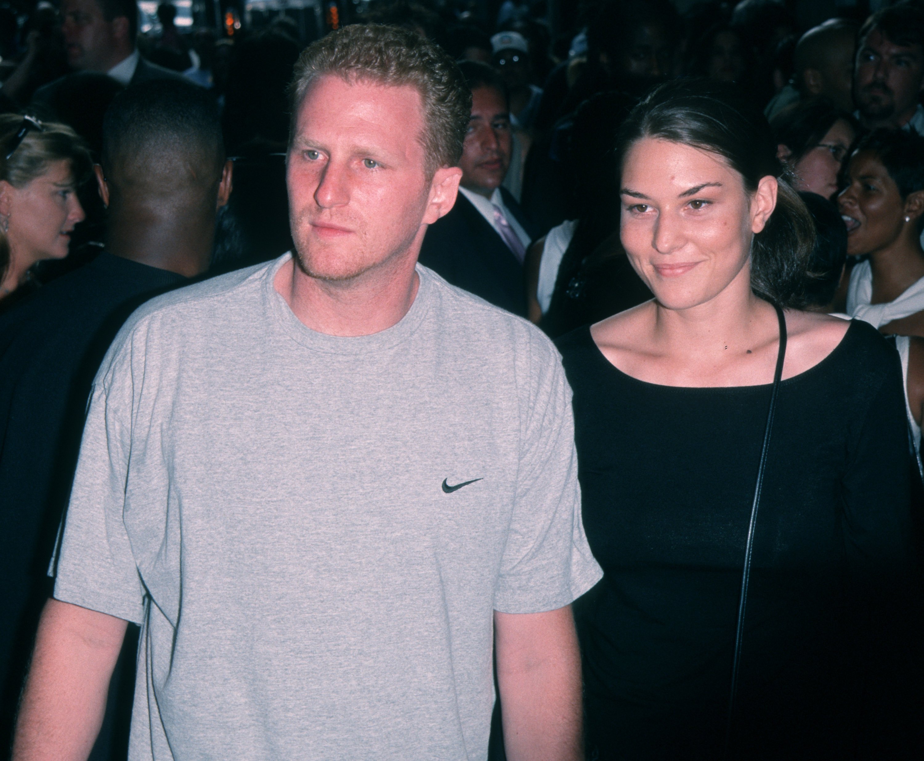 Michael Rapaport and Nichole Beatty at the premiere of "Summer of Sam" in New York City, in 1999. | Source: Getty Images 