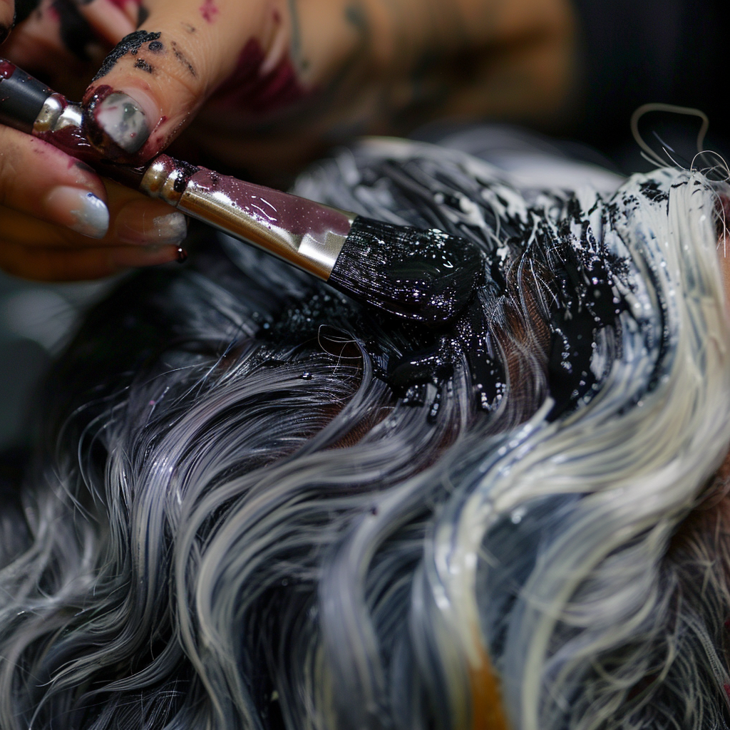 A person getting their hair dyed | Source: Midjourney