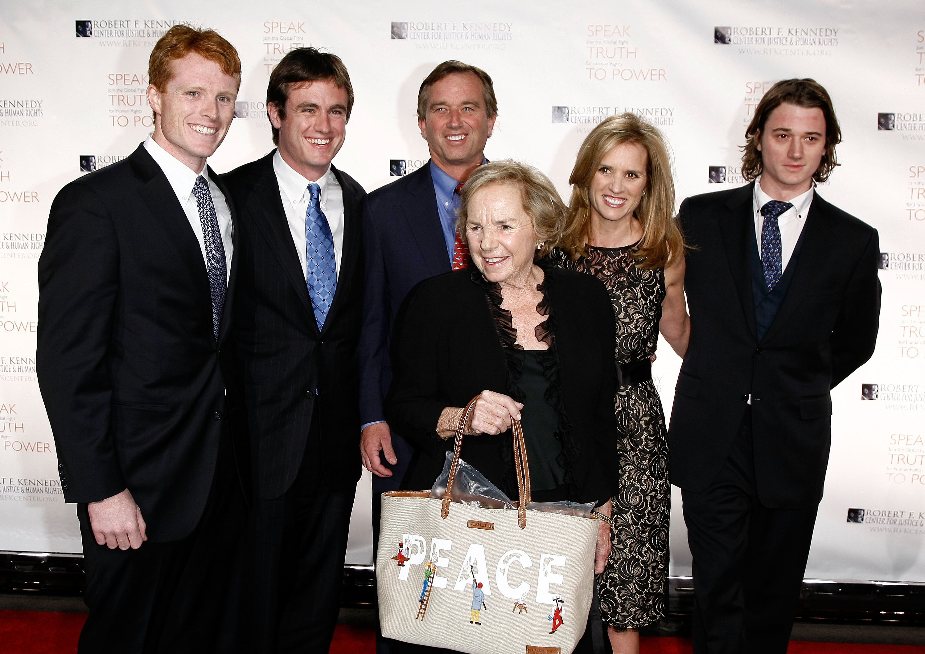 Joseph Kennedy, Matt Kennedy, Robert F. Kennedy Jr., Ethel Kennedy, Kerry Kennedy, and Bobby Kennedy III attend the Robert F. Kennedy Center for Justice and Human Rights Bridge Dedication Gala in New York City, on November 19, 2008 | Source: Getty Images