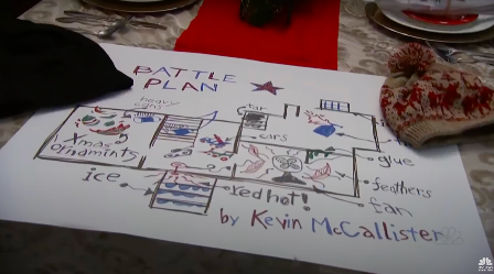 Kevin McCallister's battle plan inside the "Home Alone" house in Chicago, Illinois posted on December 16, 2021 | Source: YouTube/NBCNews